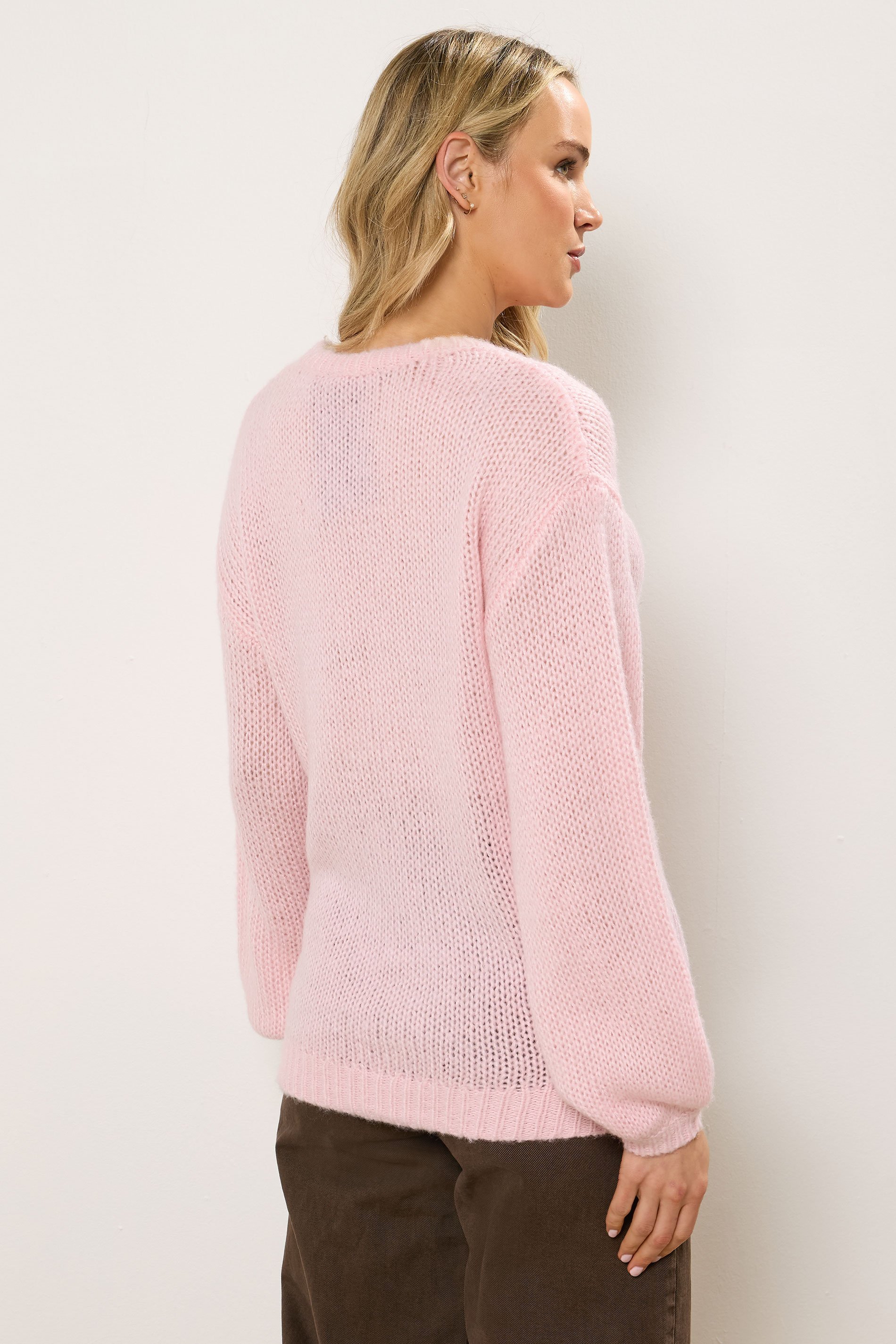 LTS Tall Pink Balloon Sleeve Jumper | Long Tall Sally  3