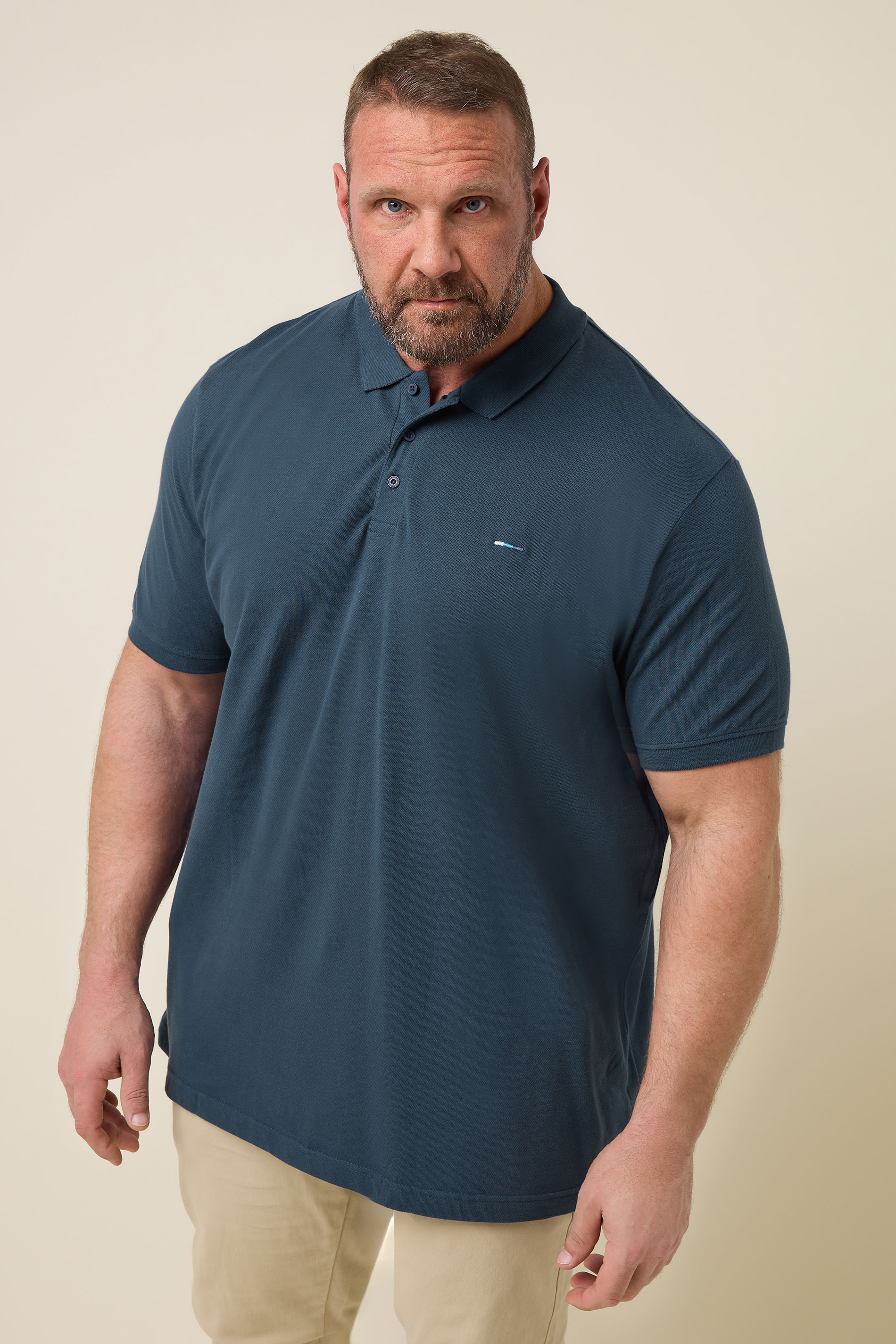 BadRhino Big & Tall Dark Blue Core Polo Shirt | BadRhino 1