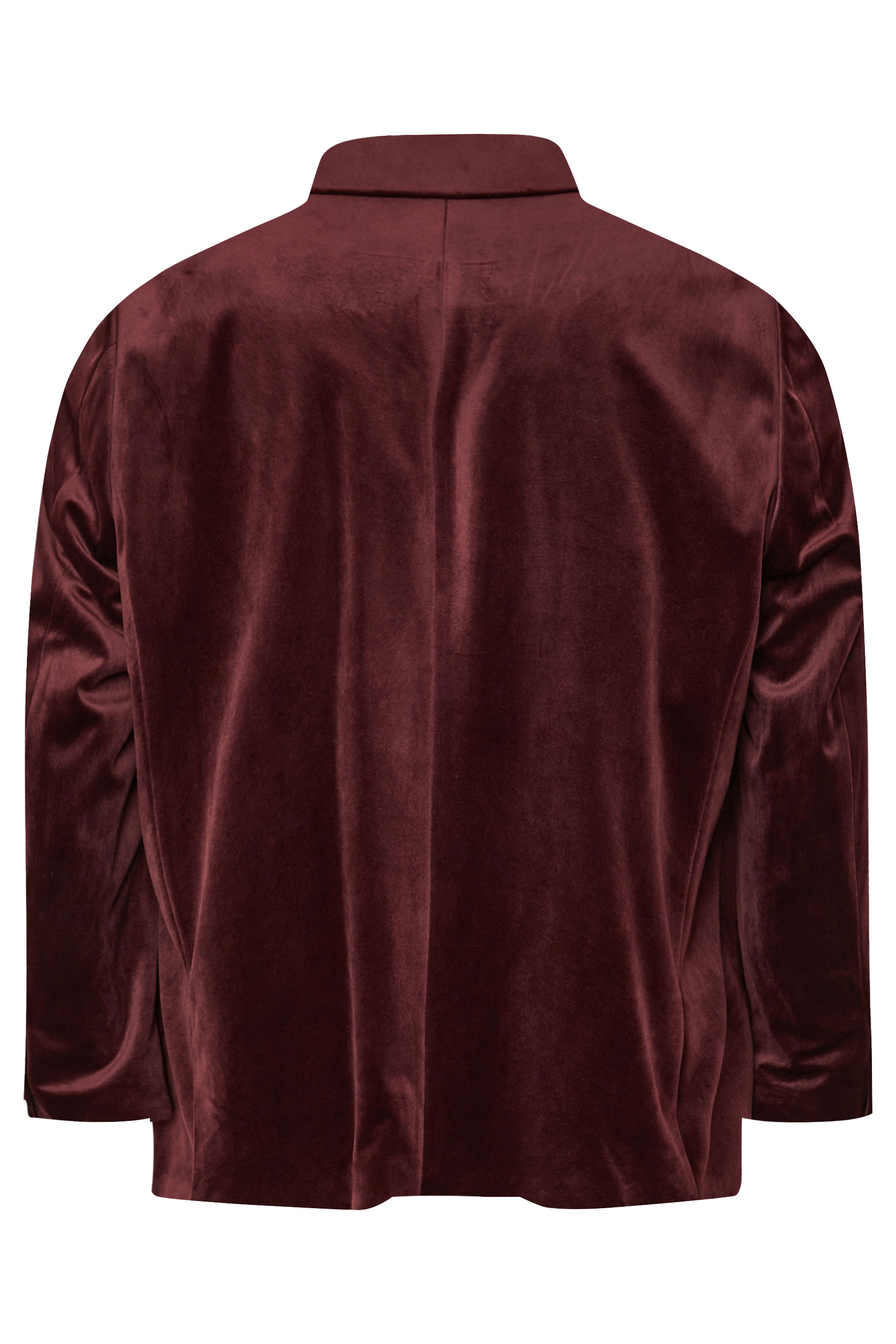 BadRhino Big & Tall Burgundy Red Tailored Velvet Blazer | BadRhino 7