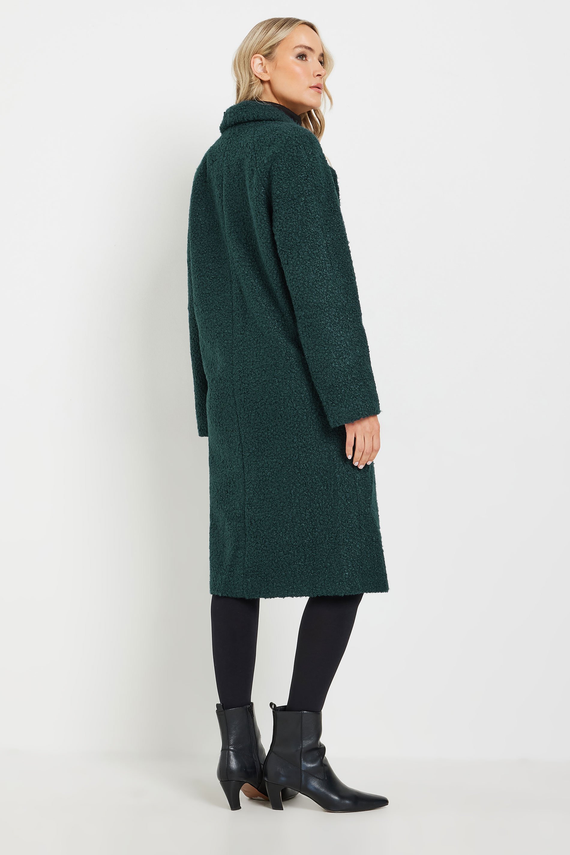 LTS Tall Women's Forest Green Boucle Wrap Midi Coat | Long Tall Sally 3