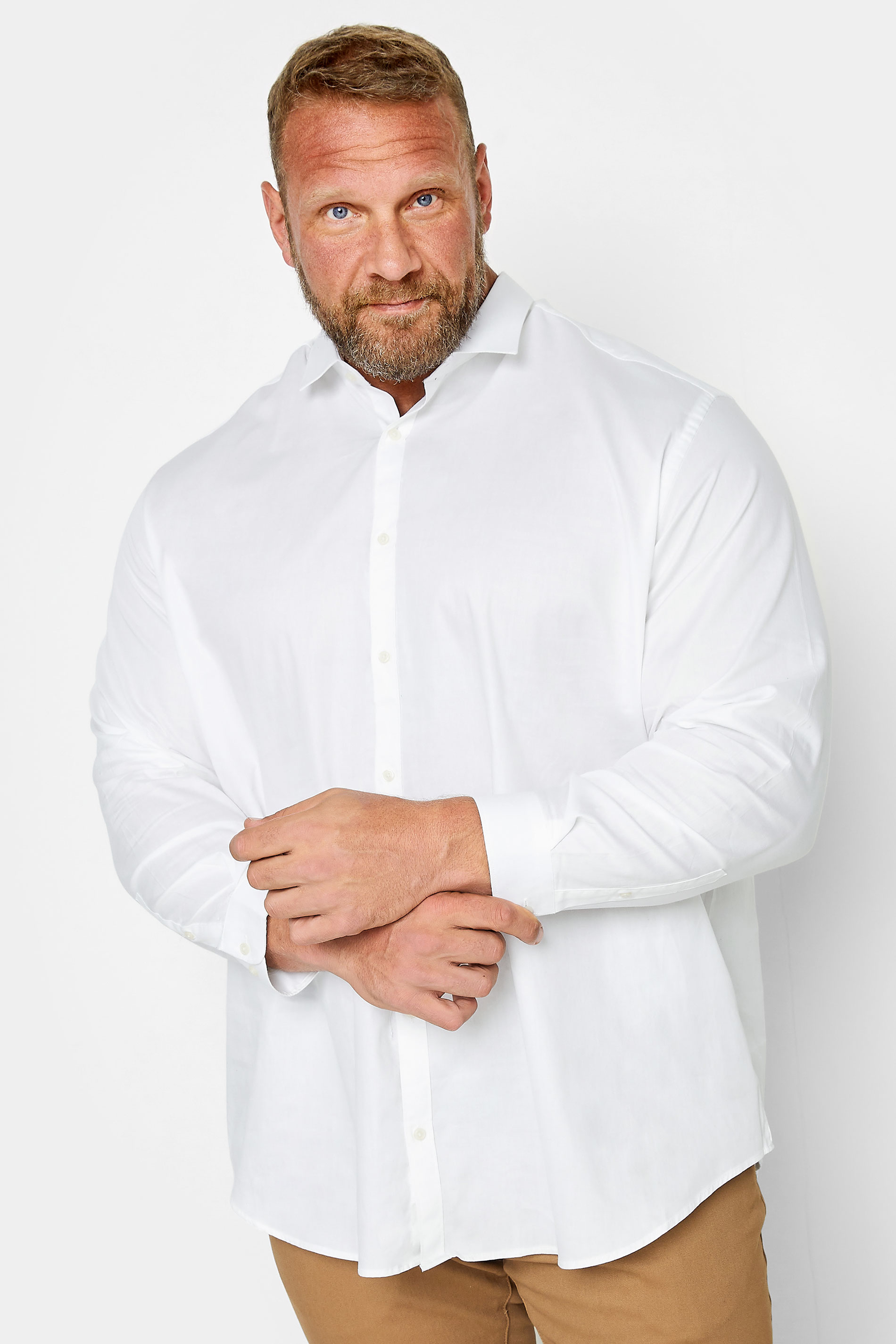 JACK & JONES Big & Tall White Shirt | BadRhino 1