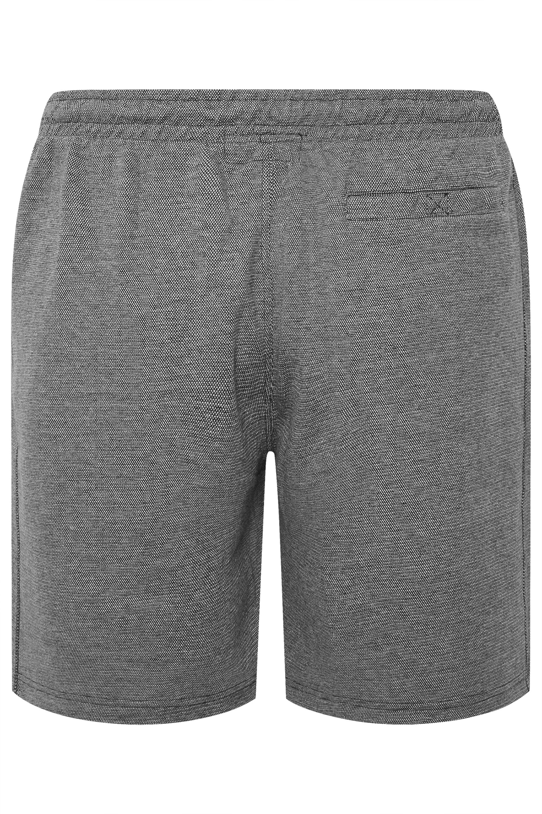 KAM Big & Tall Grey Textured Interlock Shorts | BadRhino 5