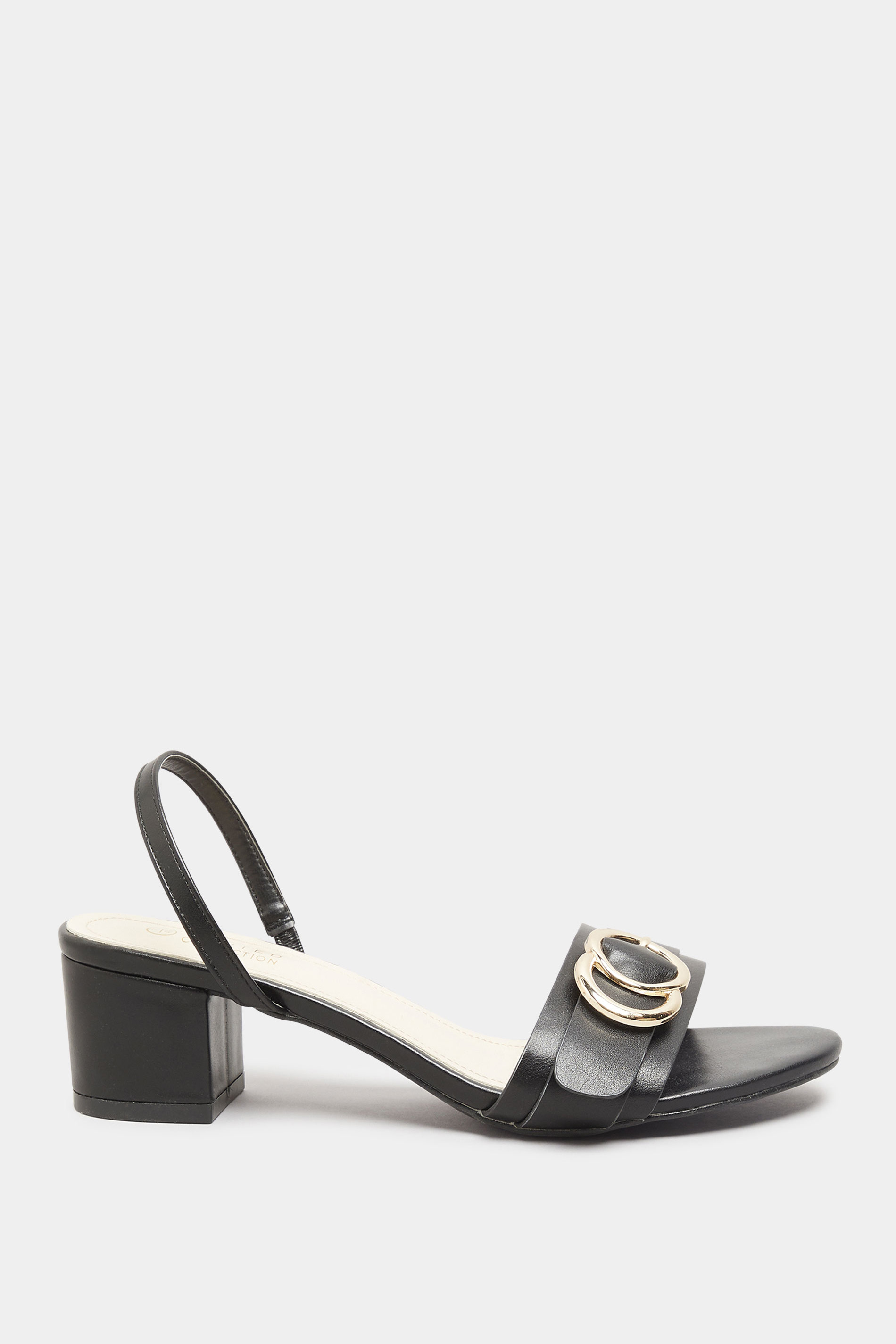 LIMITED COLLECTION Black Buckle Block Heeled Sandal In Wide E Fit & Extra Wide EEE Fit 3