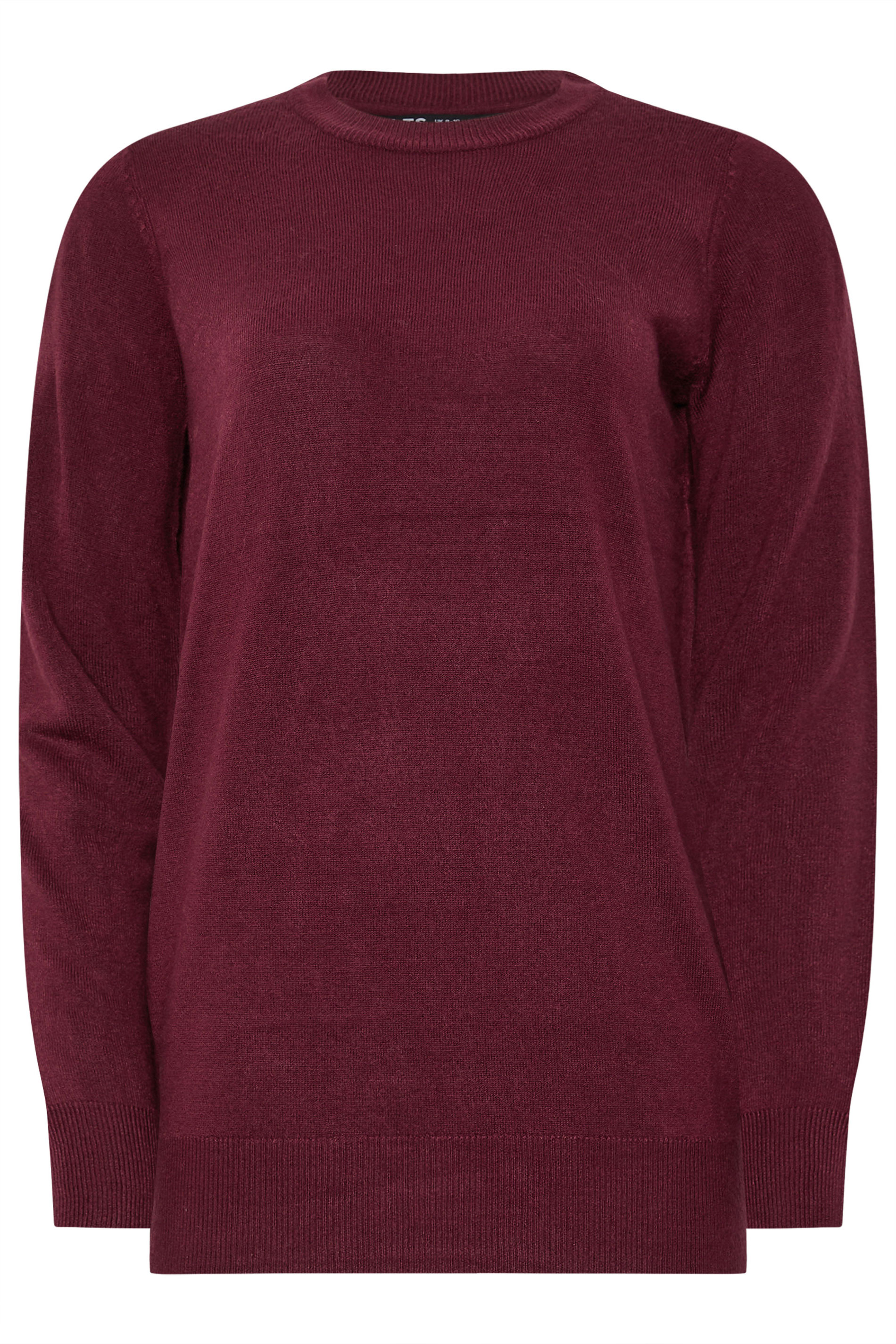 LTS Tall Burgundy Red Crew Neck Long Sleeve Jumper | Long Tall Sally 6