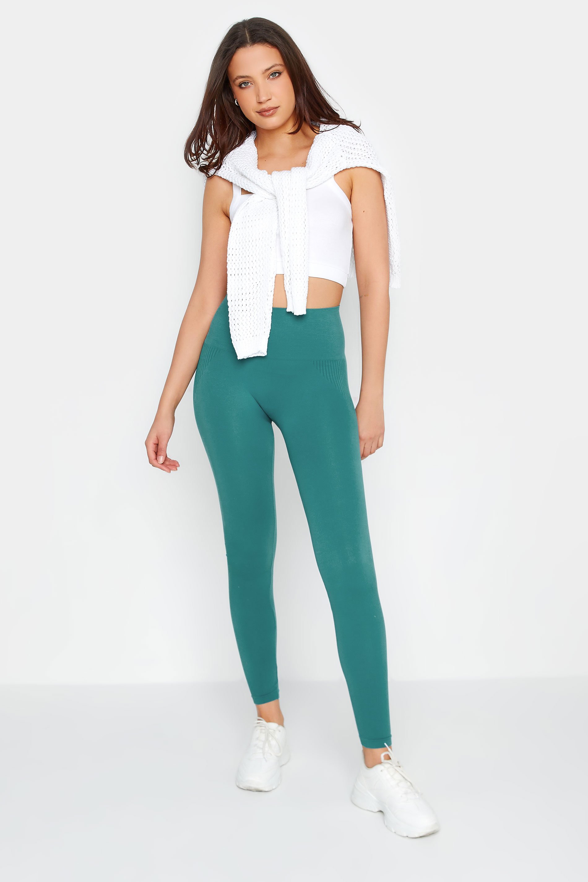 LTS Tall Women's Blue Seamless Ribbed Leggings | Long Tall Sally 2