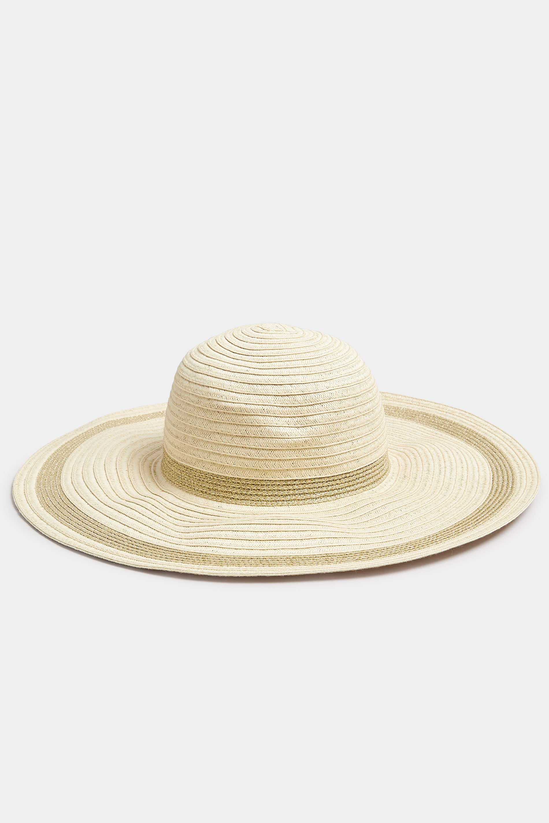 Cream Wide Brim Straw Hat | Yours Clothing 2