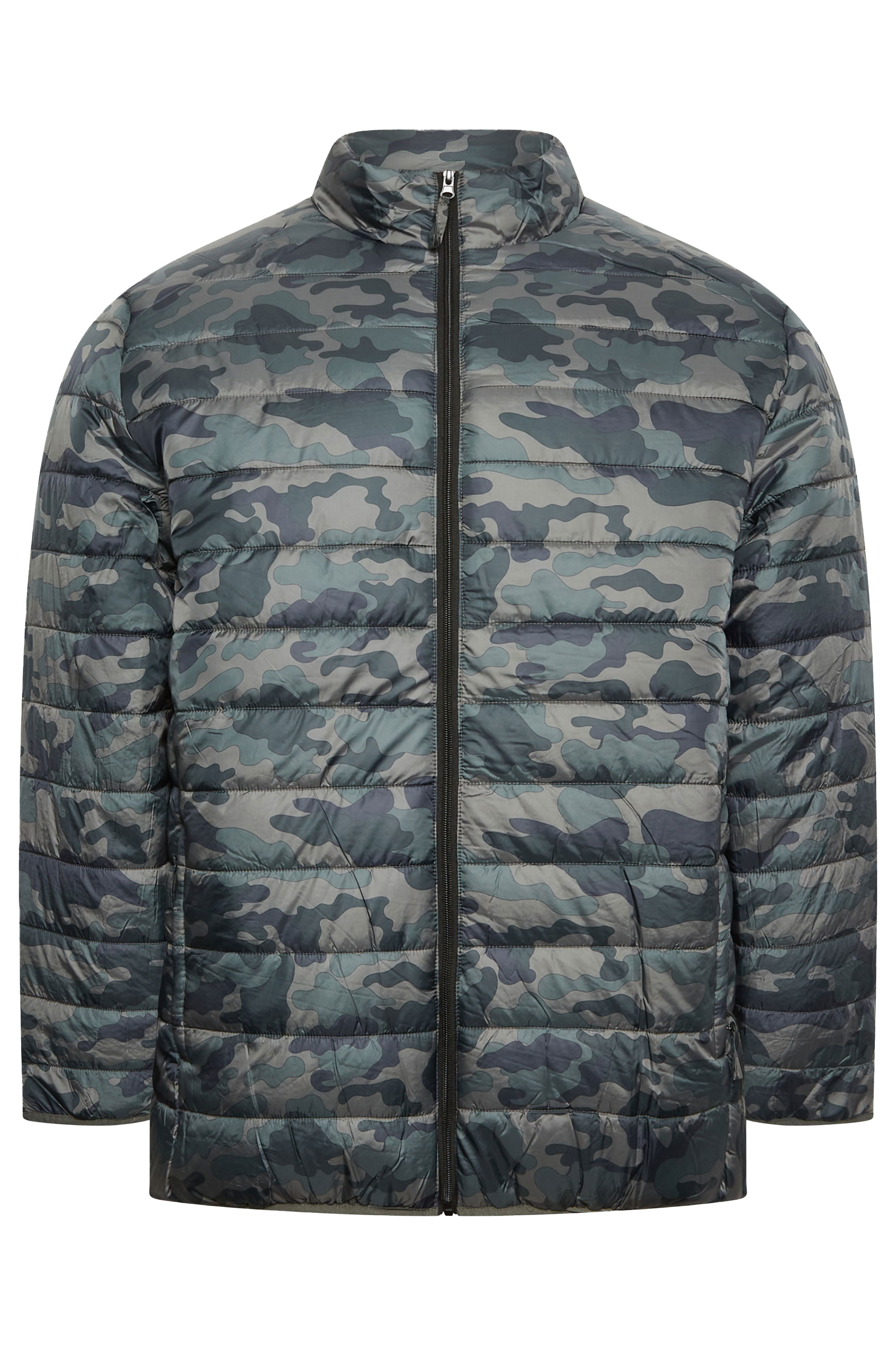 D555 Big & Tall Green Camo Puffer Jacket | BadRhino 4