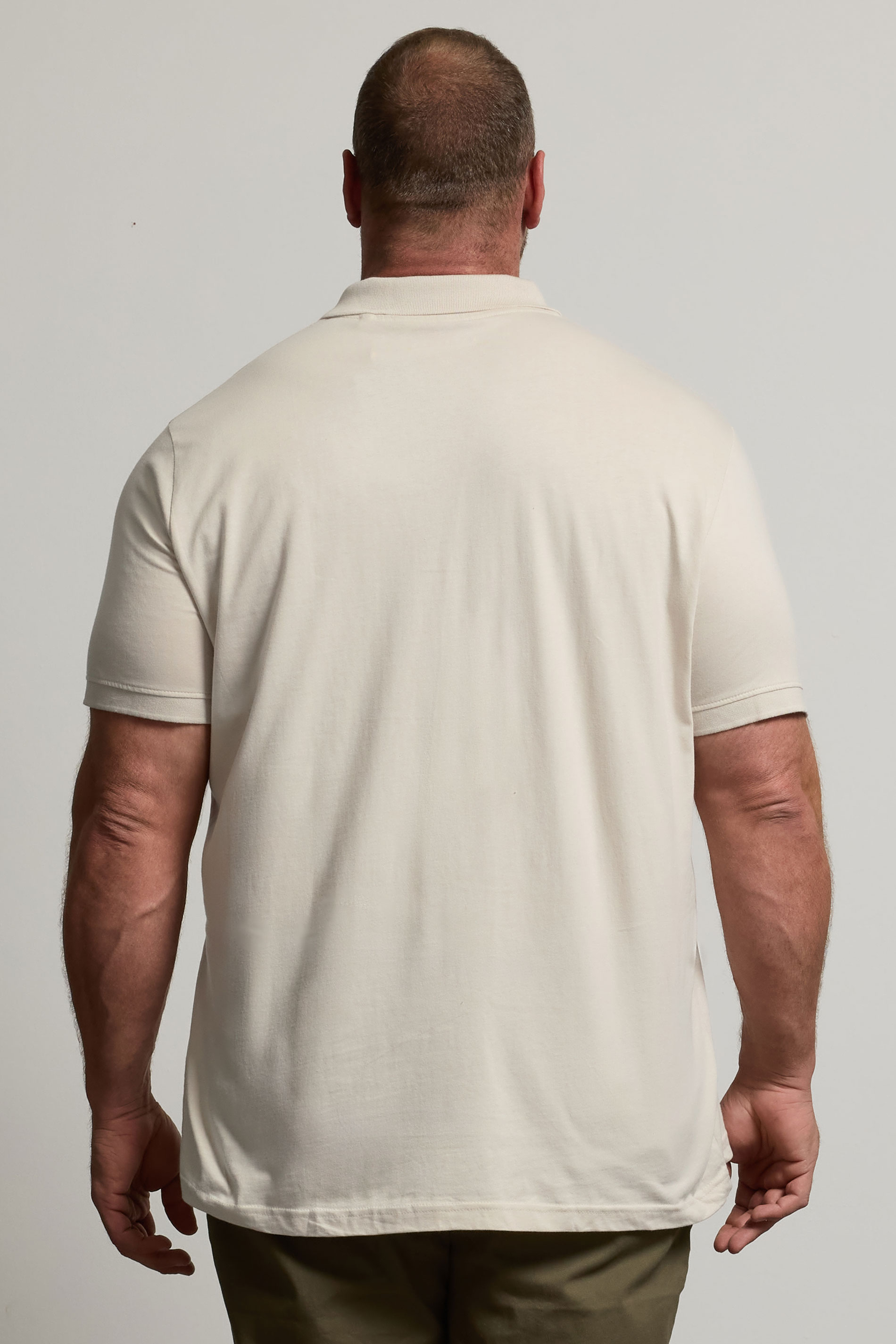 BadRhino Big & Tall Natural Brown Jersey Polo Shirt | BadRhino 3