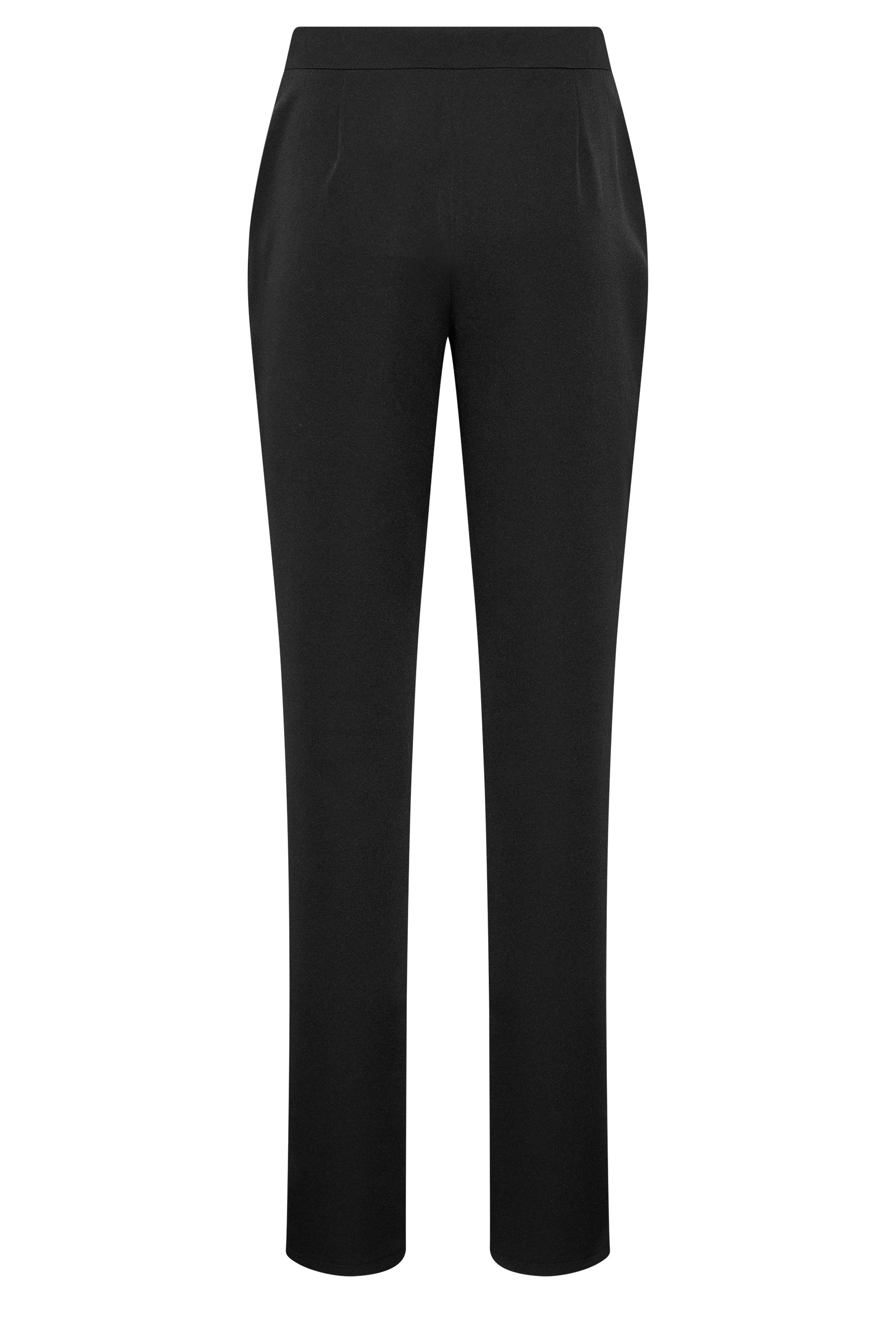 LTS Tall Women's Black Split Hem Wide Leg Trousers | Long Tall Sally