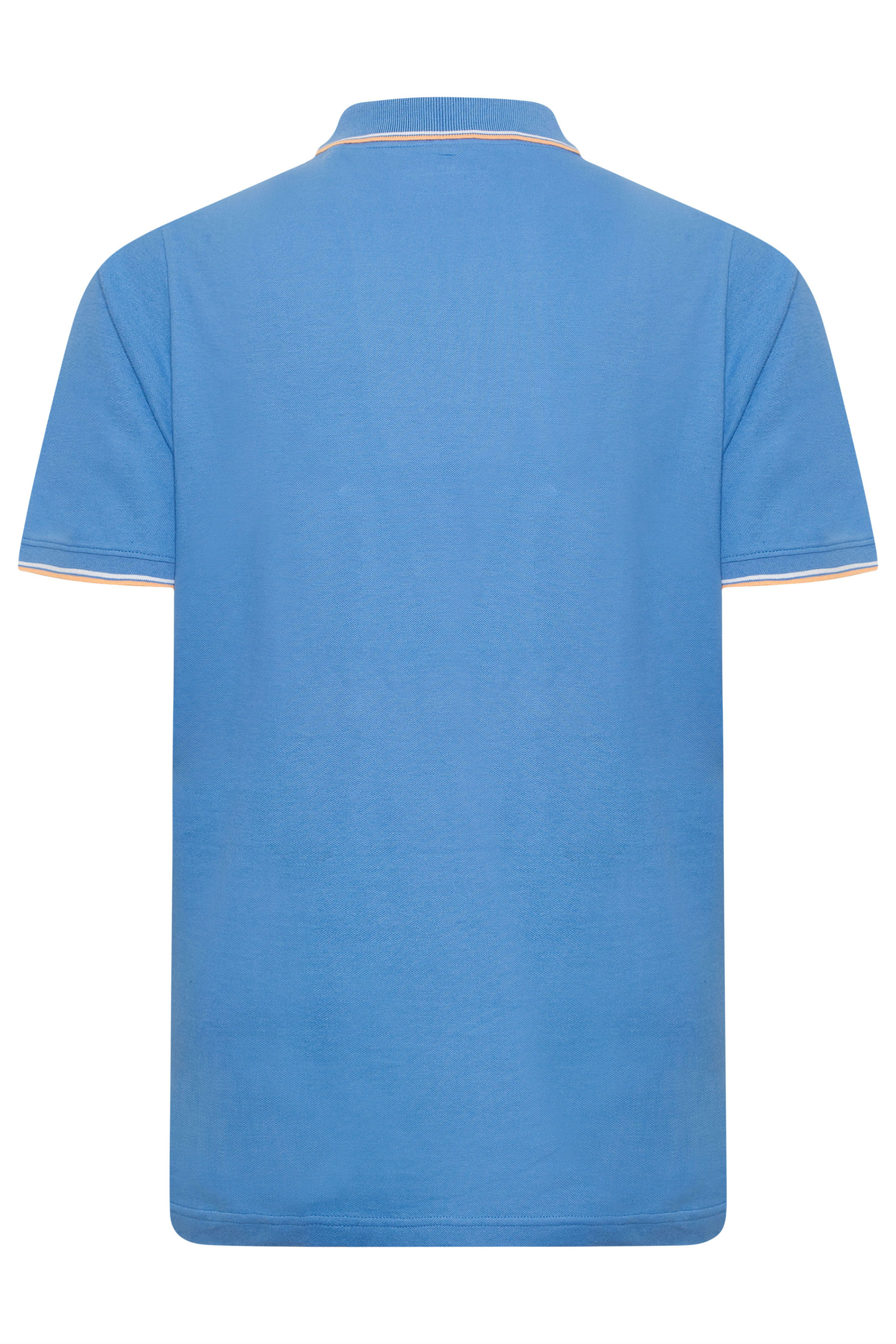 BadRhino Big & Tall Light Blue Tipped Polo Shirt | BadRhino 8