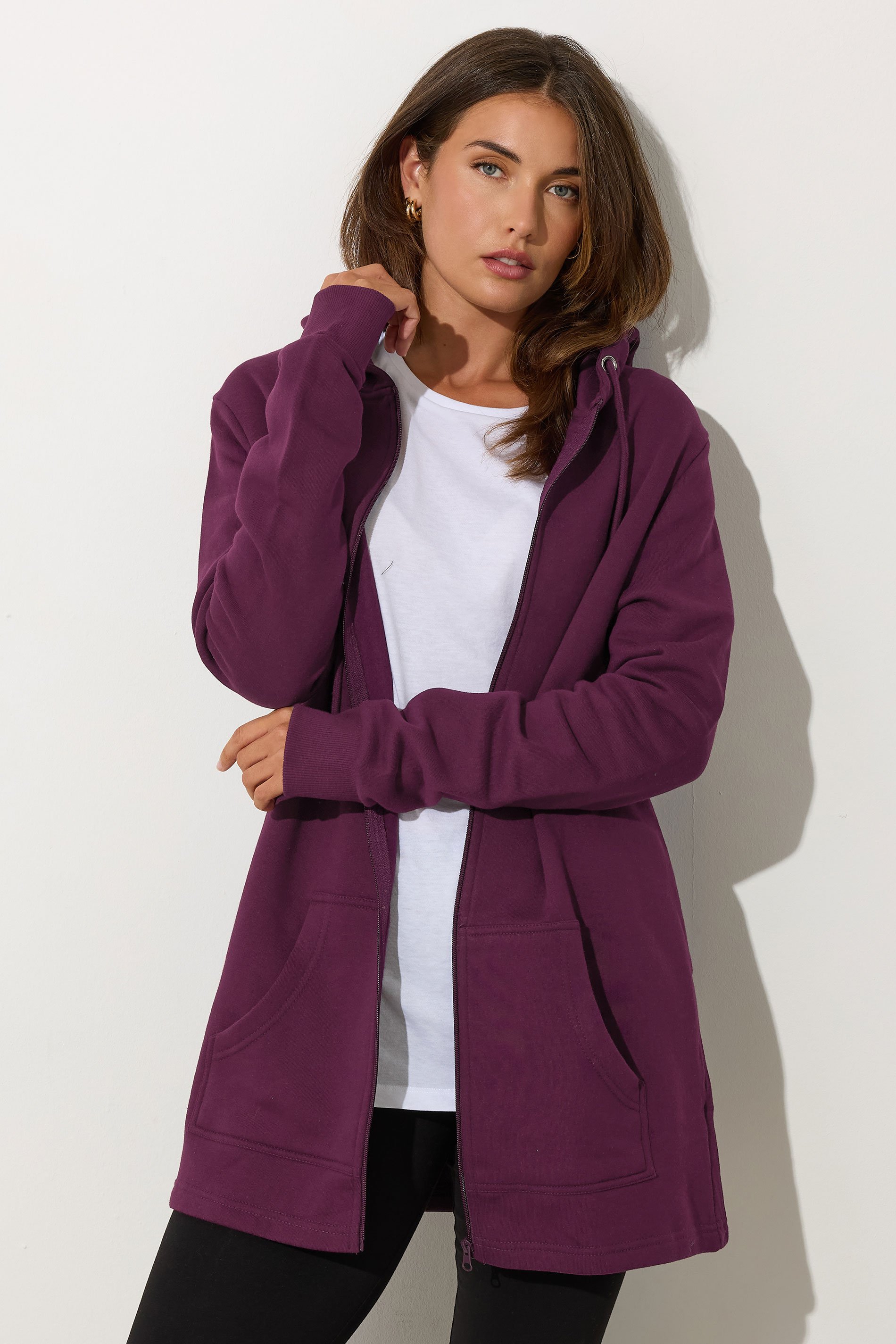 LTS Tall Women's Purple Longline Hoodie  Long Tall Sally  1