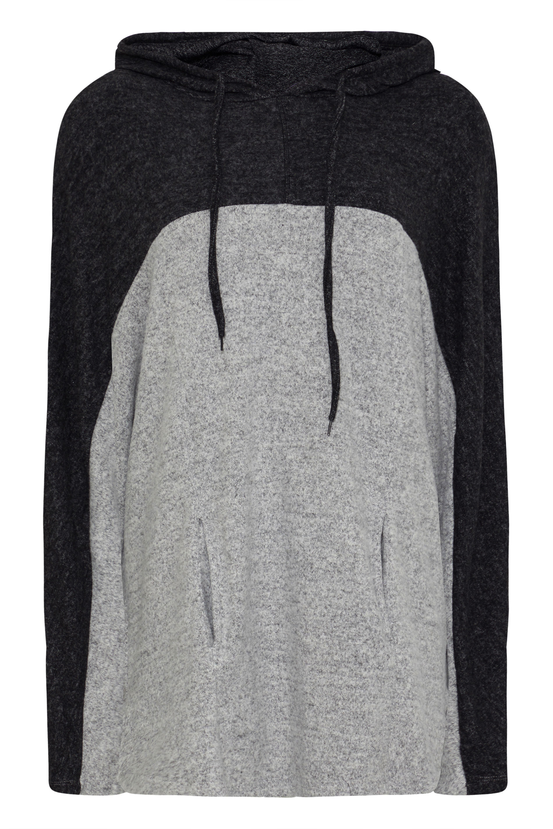 Tall Women's LTS Grey Colourblock Soft Touch Hoodie | Long Tall Sally 6