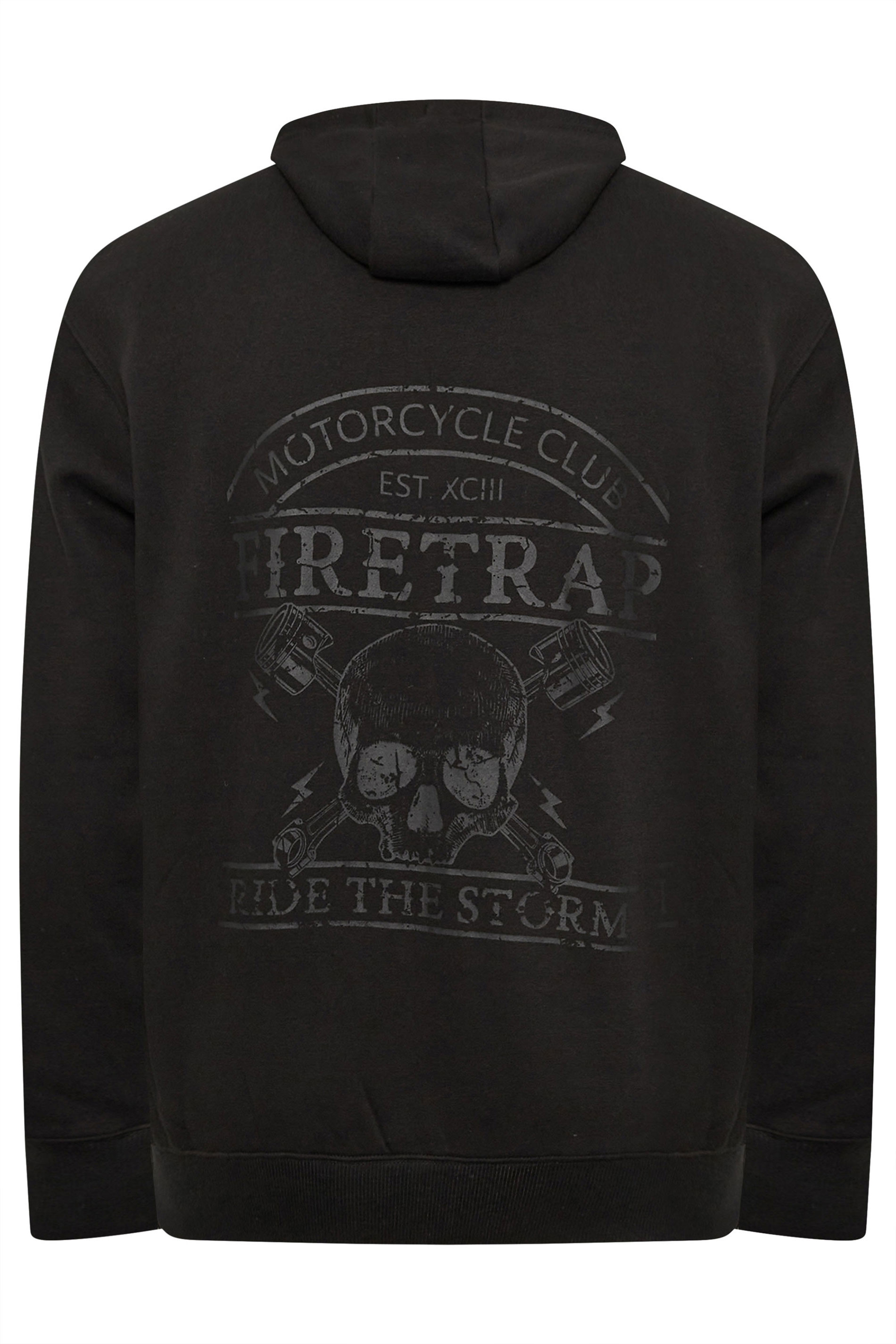 FIRETRAP Big & Tall Stormy Black Hoodie | BadRhino 5