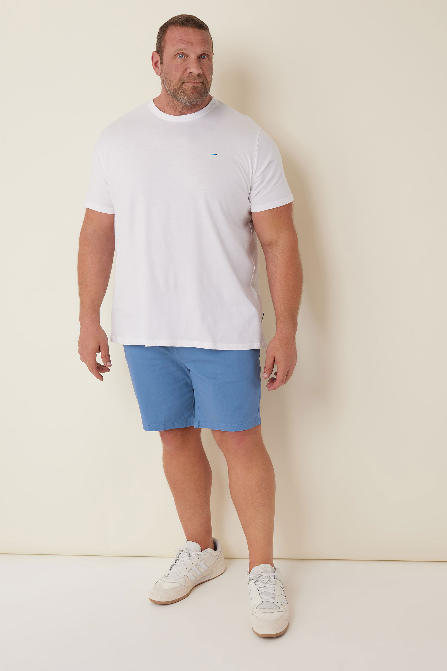 BadRhino Big & Tall Light Blue Stretch Chino Shorts | BadRhino 2