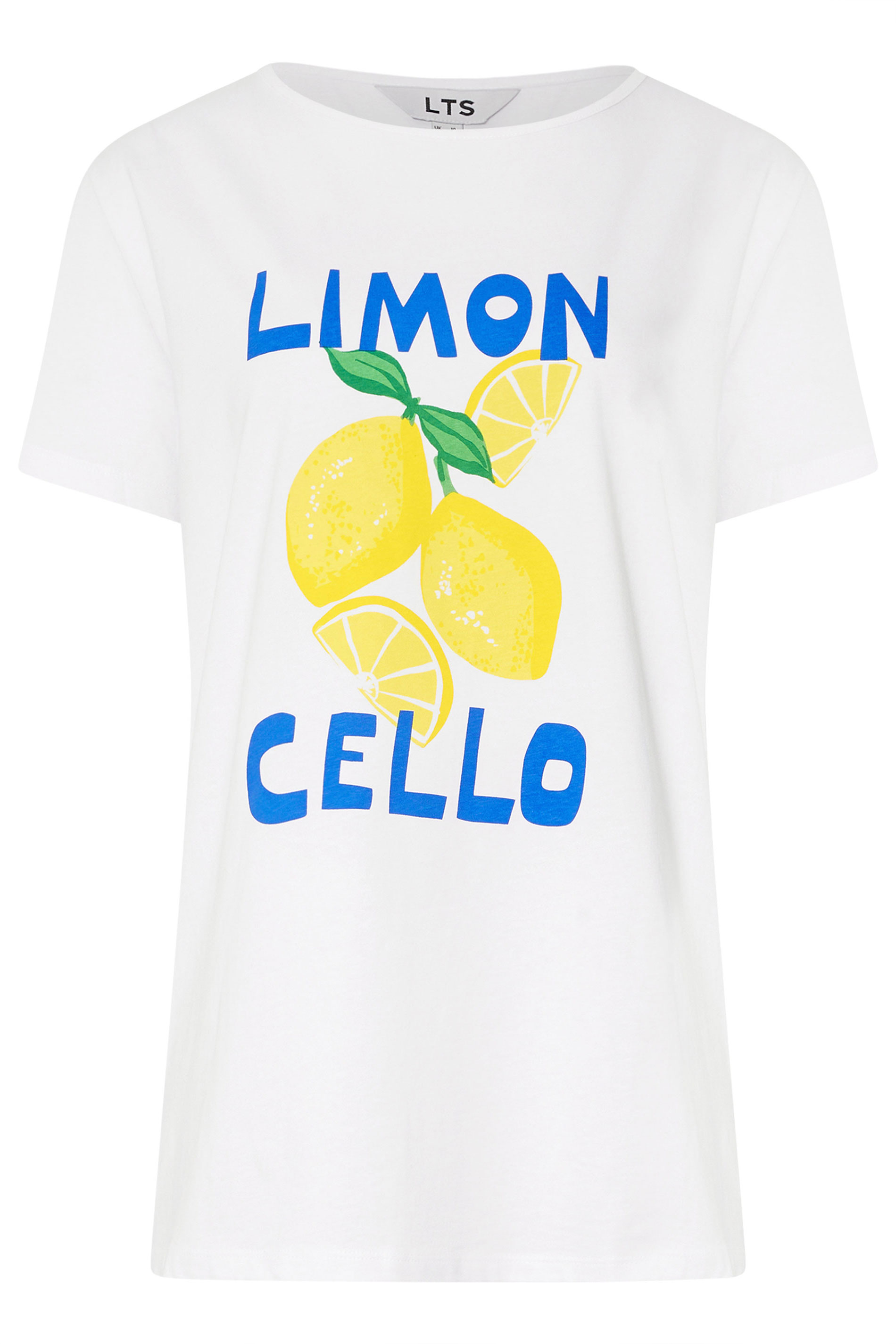 LTS Tall White Cotton 'Limoncello' Graphic T-Shirt | Long Tall Sally 7
