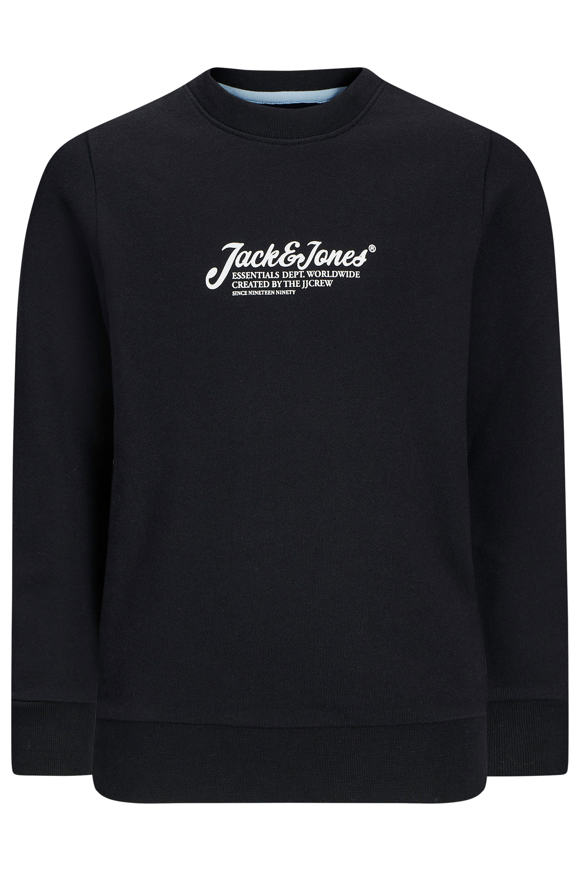 JACK & JONES Big & Tall Black Crew Neck Sweatshirt | BadRhino 2