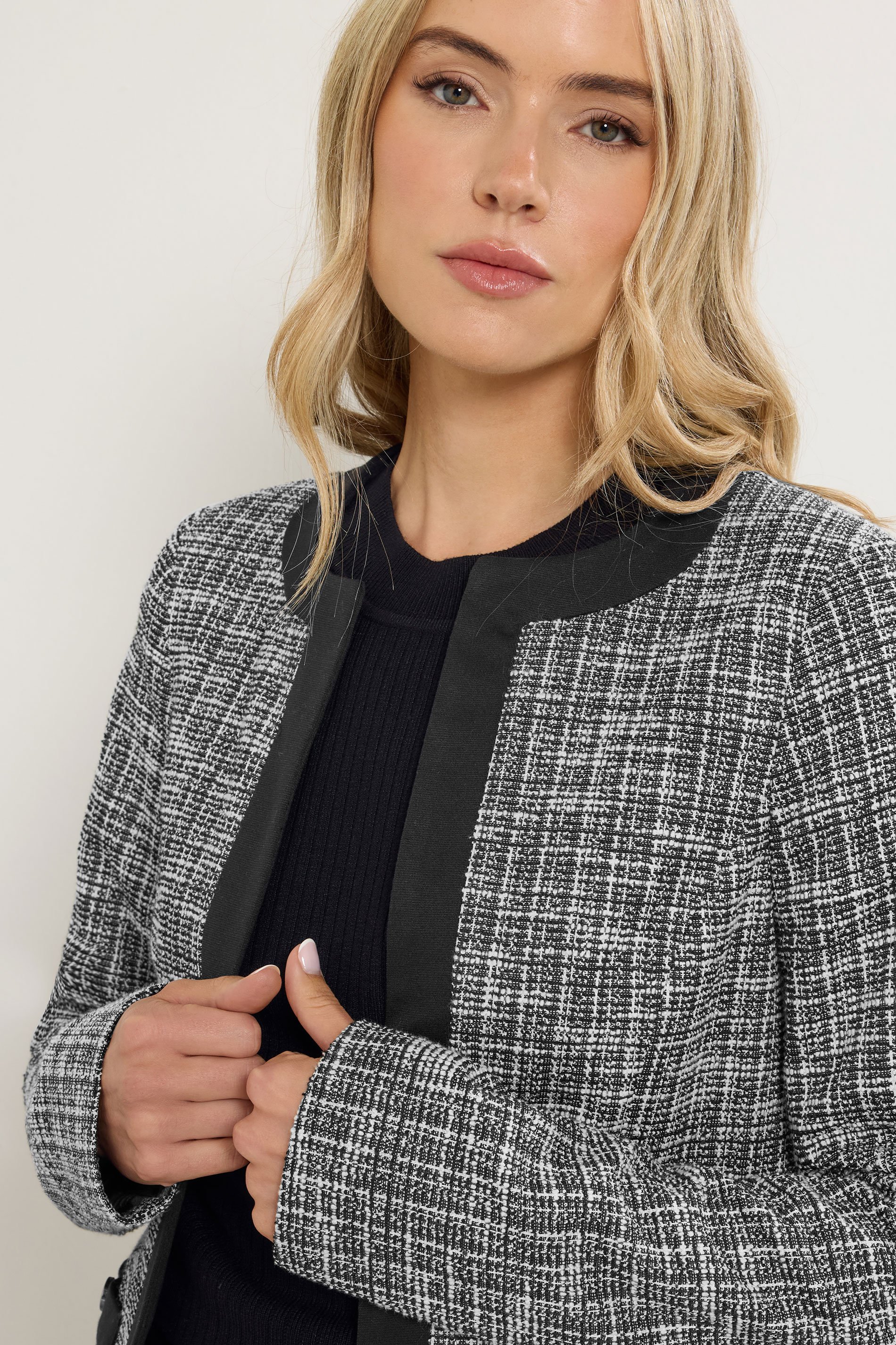 LTS Tall Black Boucle Jacket | Long Tall Sally 4