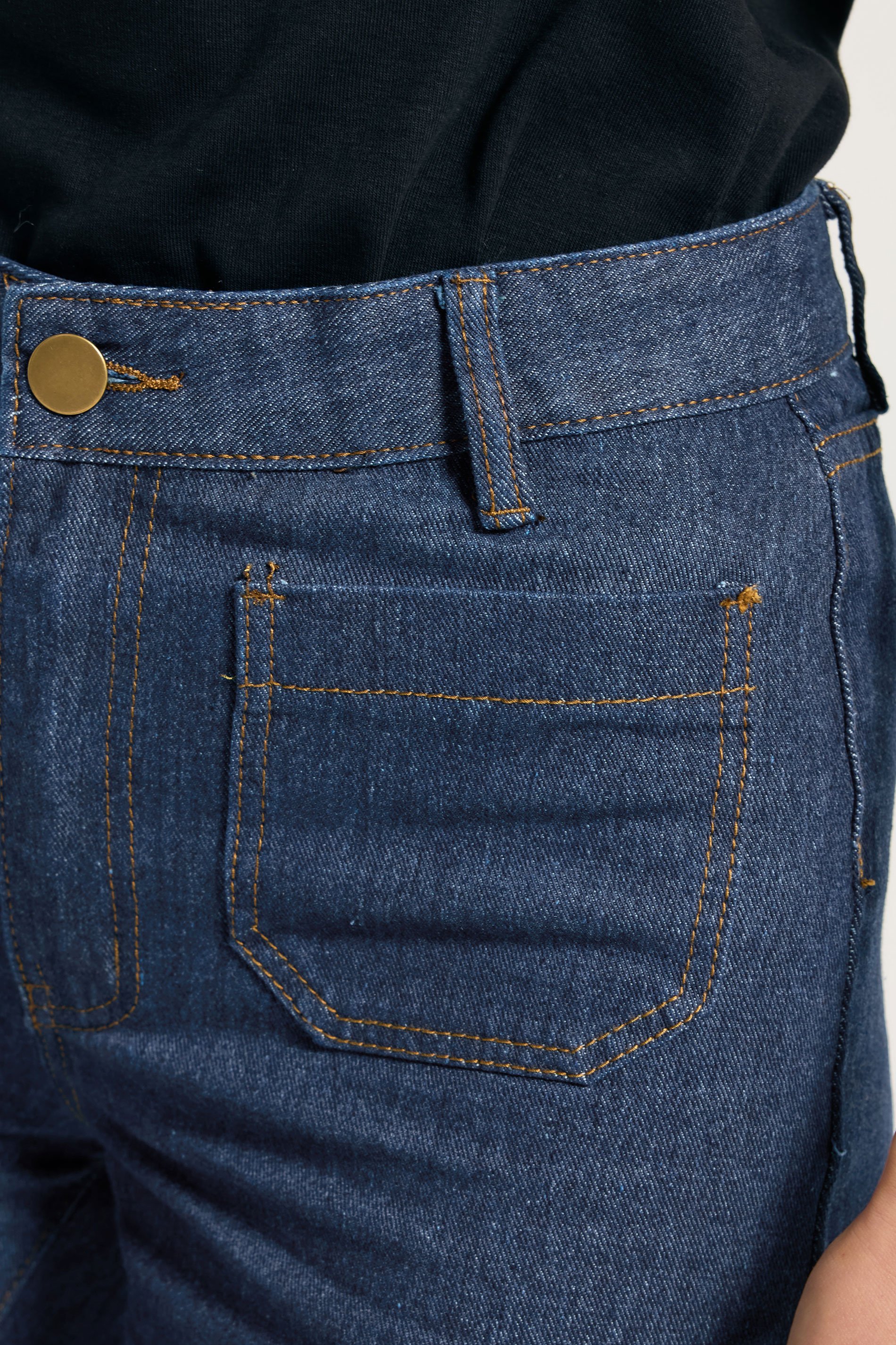 【Na.e】Stitch Wide Jeans_Indigo Blue Ｌサイズ Stitch Wide Jeans_Indigo Blue | Na.e