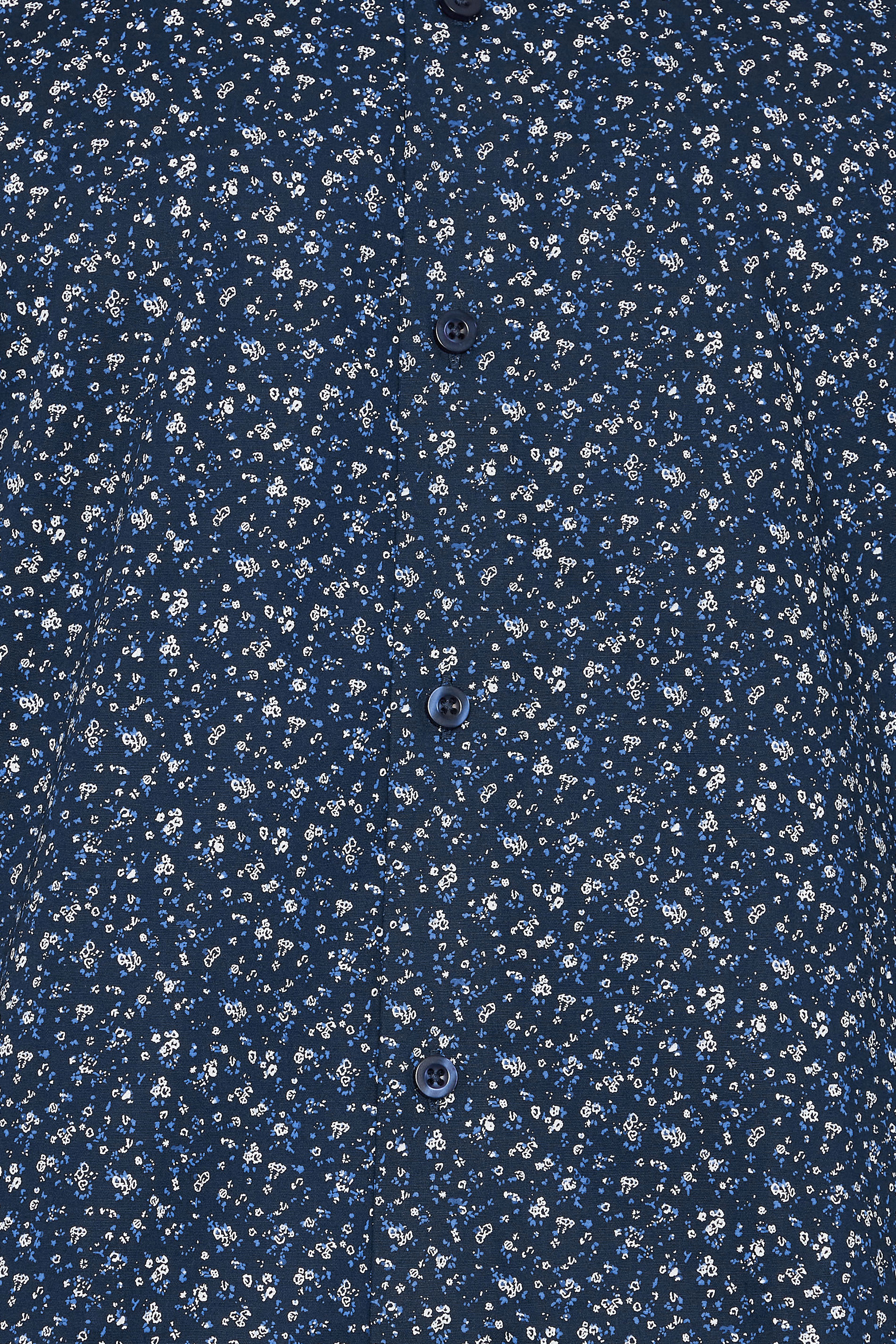 BadRhino Tailoring Big & Tall Navy Blue Micro Floral Print Formal Shirt | BadRhino 5