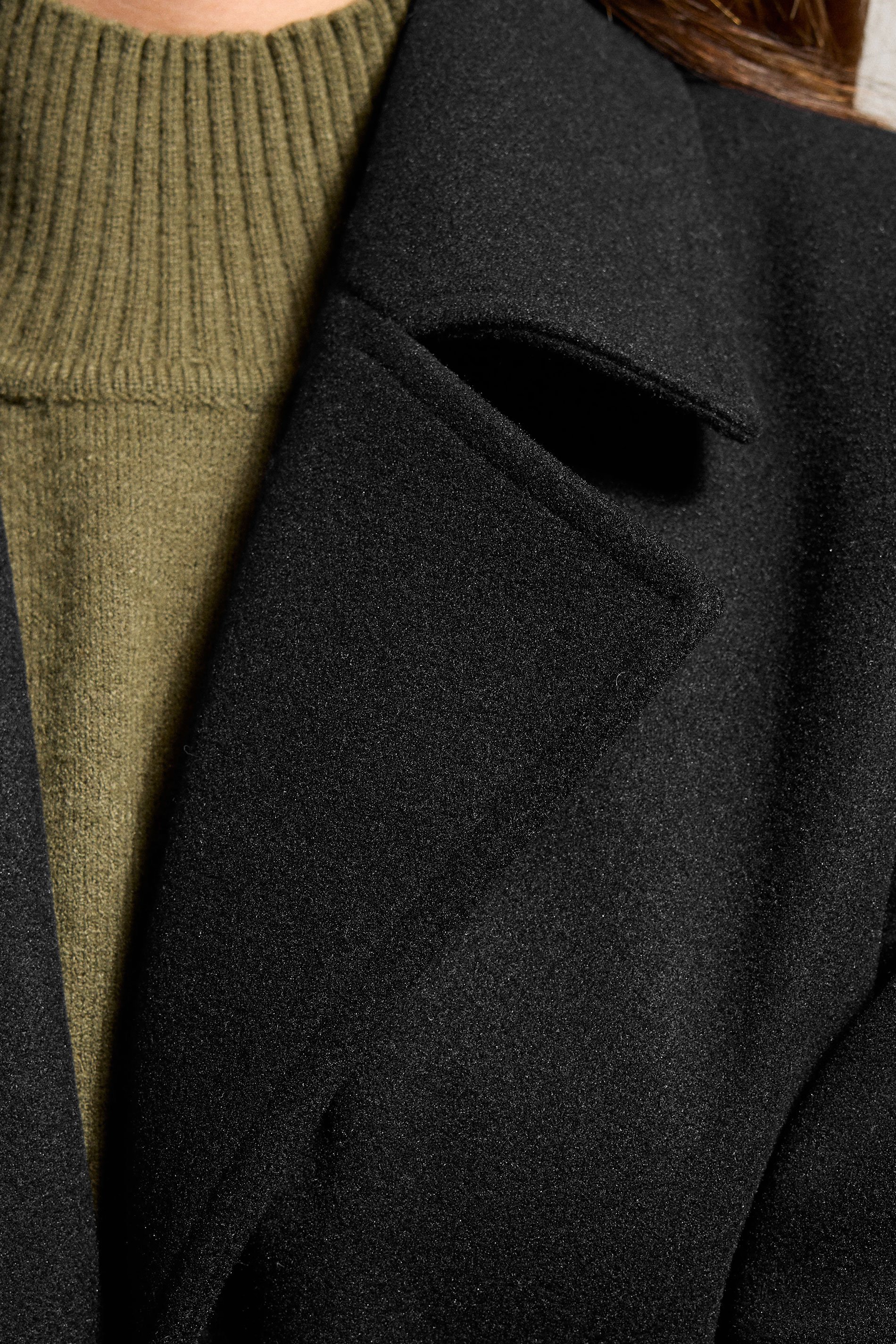 LTS Tall Black Formal Midi City Coat | Long Tall Sally 4