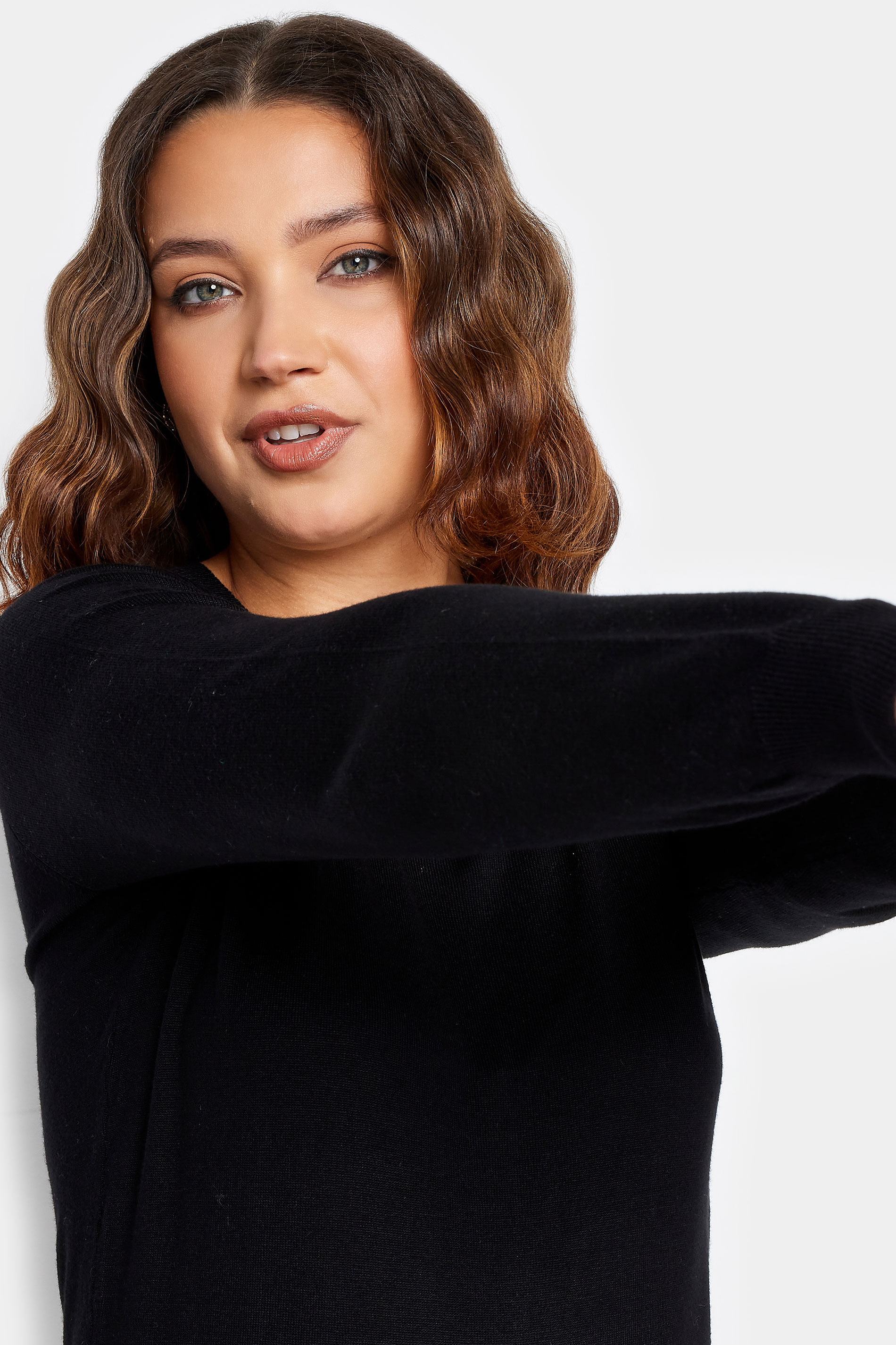 LTS Tall Black Knit Jumper | Long Tall Sally  4