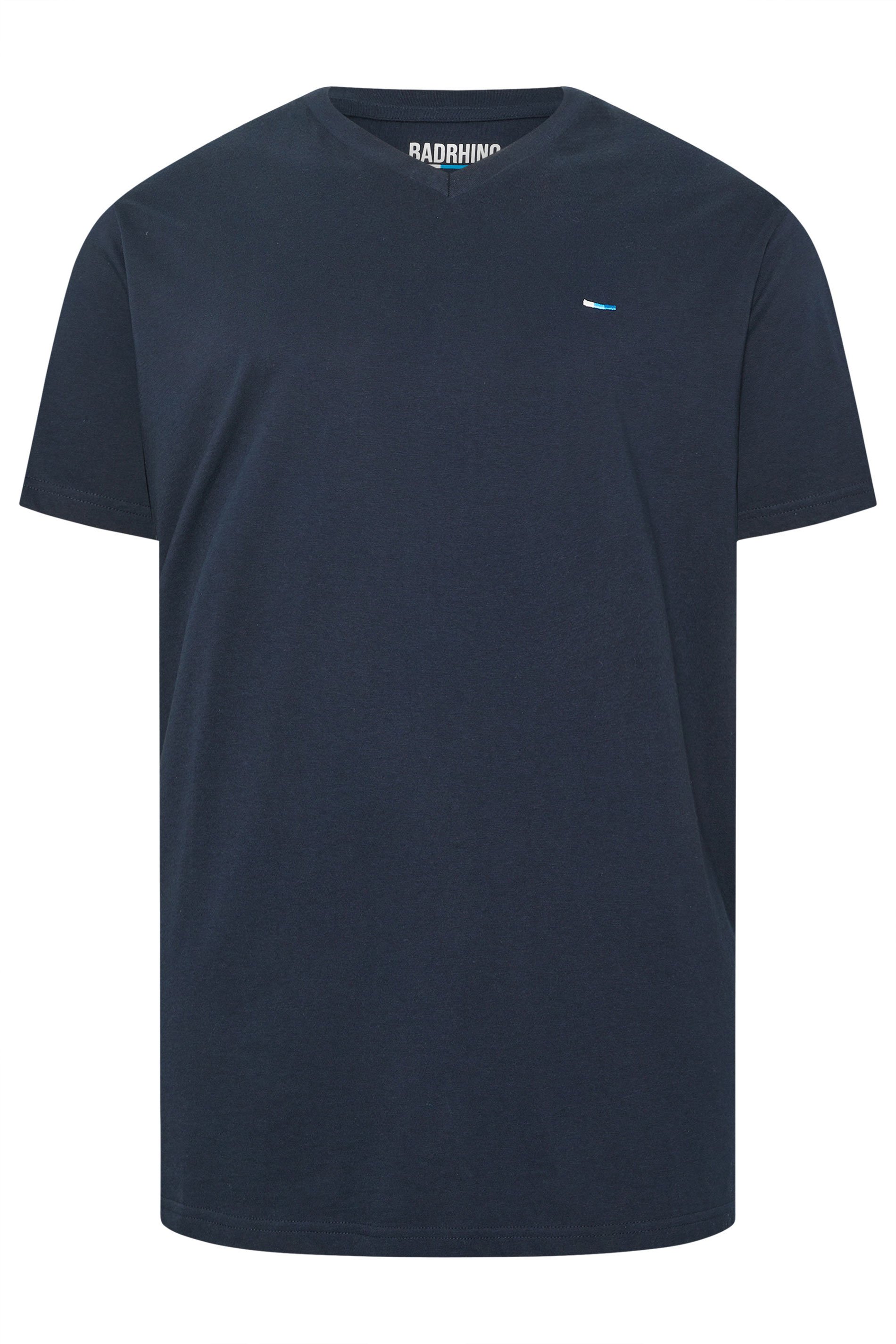 BadRhino Big & Tall Navy Blue 5 Pack V-Neck T-Shirts | BadRhino 6