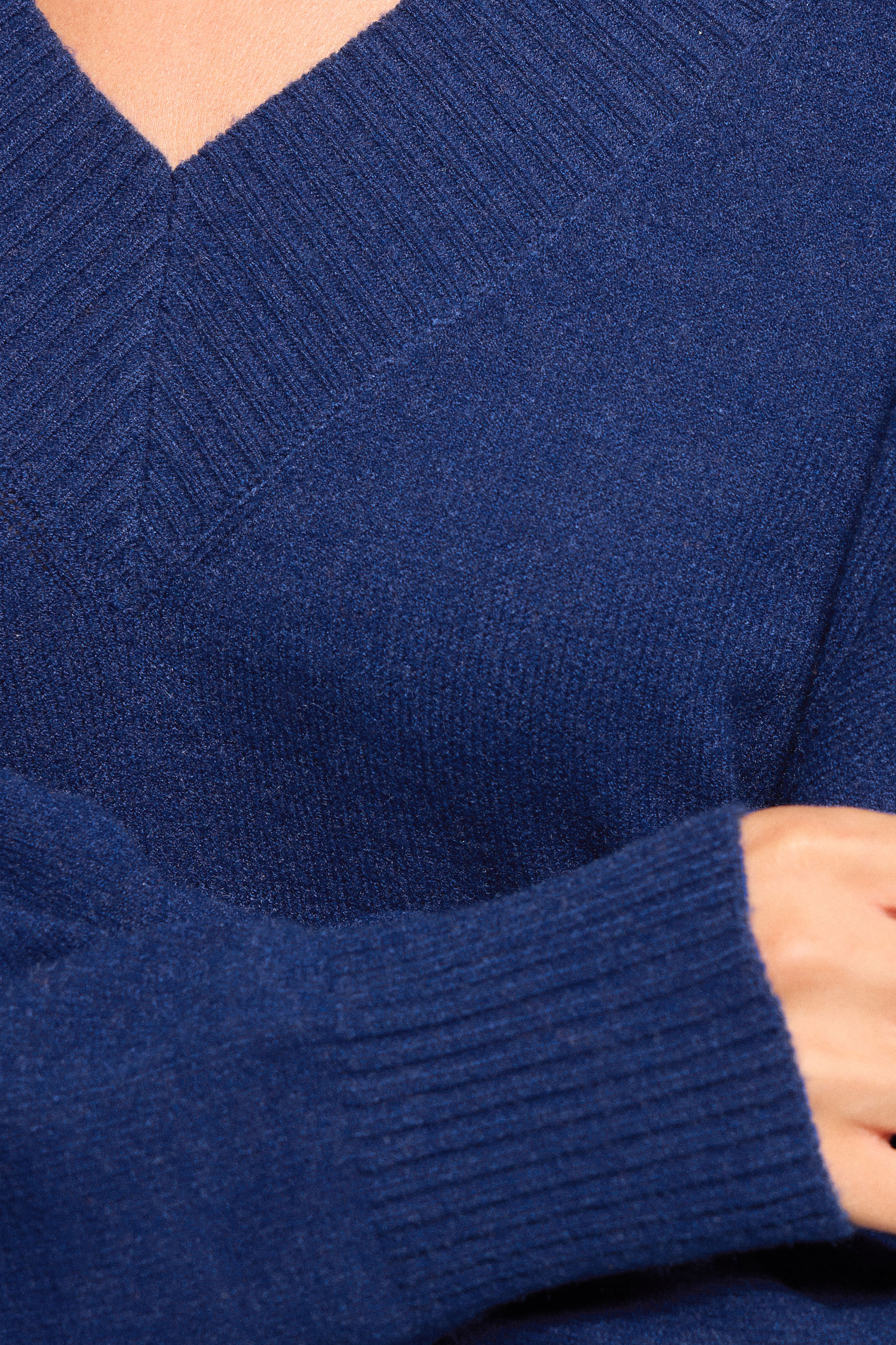 LTS Tall Cobalt Blue Wool V-Neck Jumper | Long Tall Sally 4