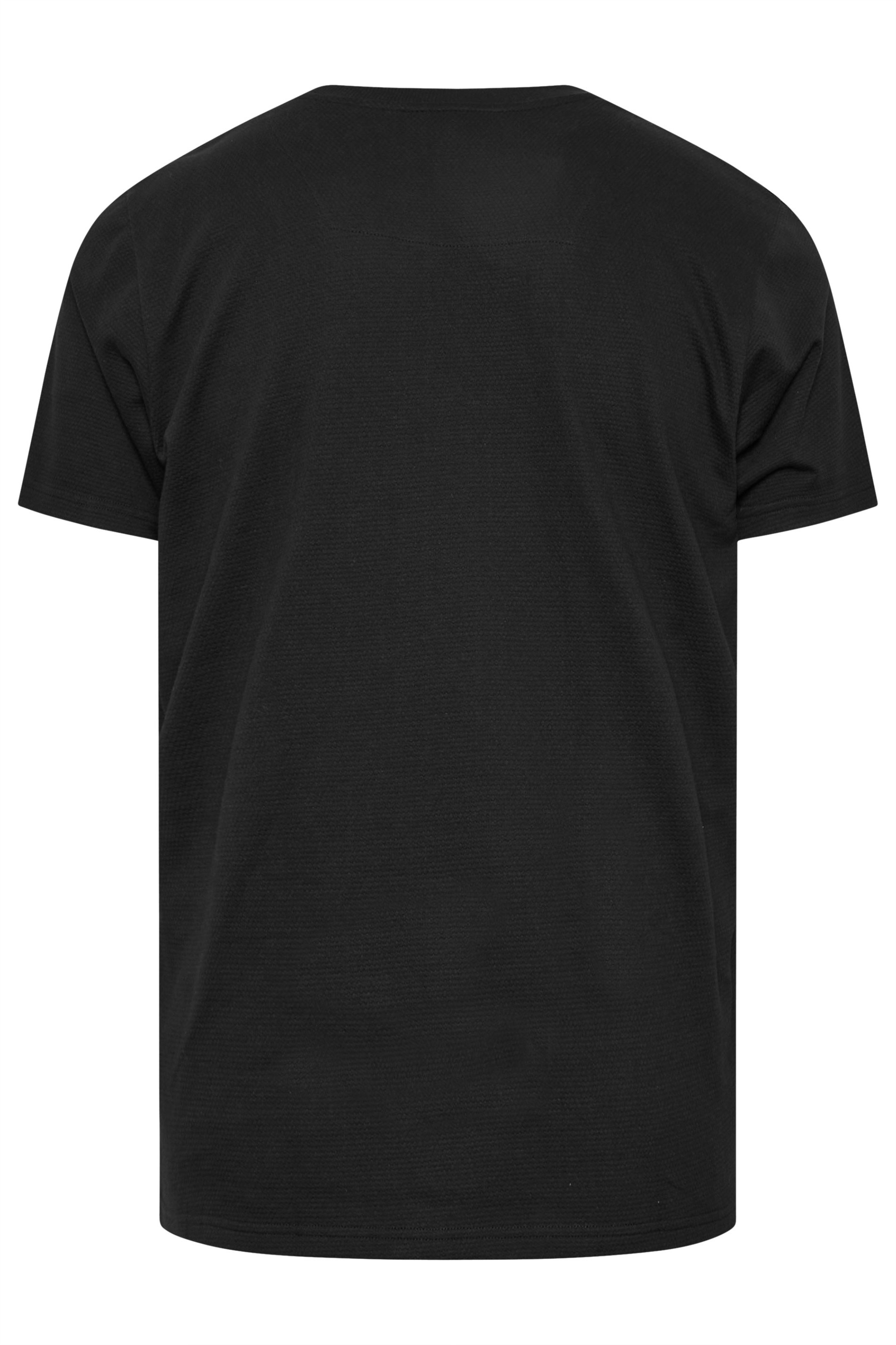 BadRhino Big & Tall Black Textured Short Sleeve T-Shirt | BadRhino 8