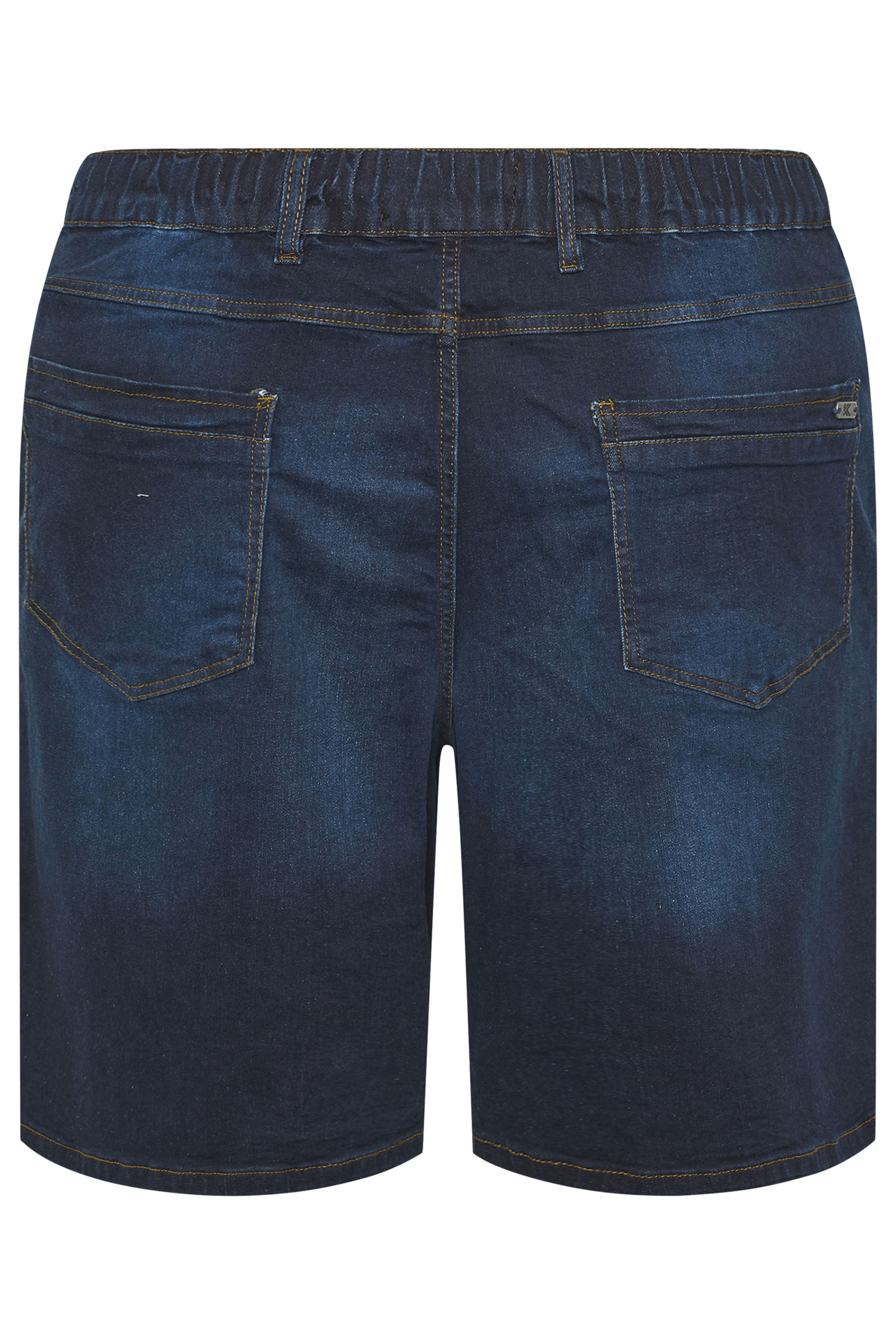 KAM Big & Tall Dark Blue Elasticated Stretch Shorts | BadRhino 4