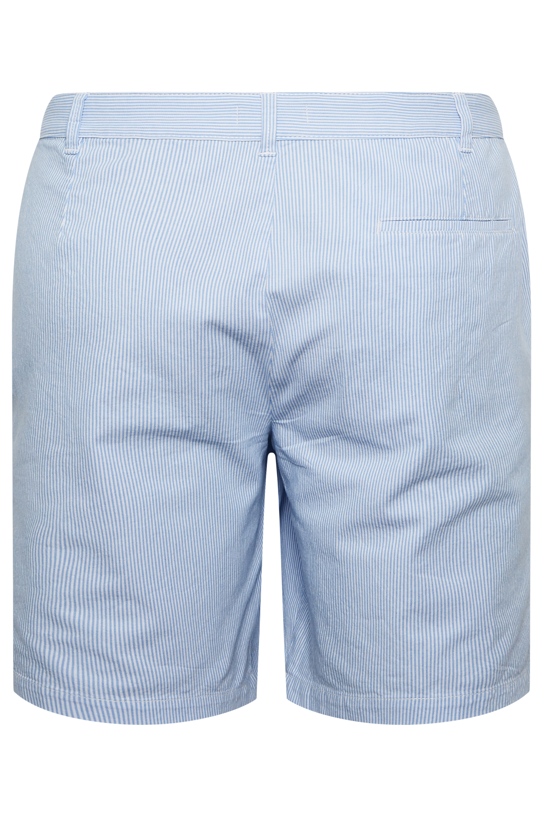 BadRhino Big & Tall Mens Light Blue Stripe Chino Shorts | BadRhino  5