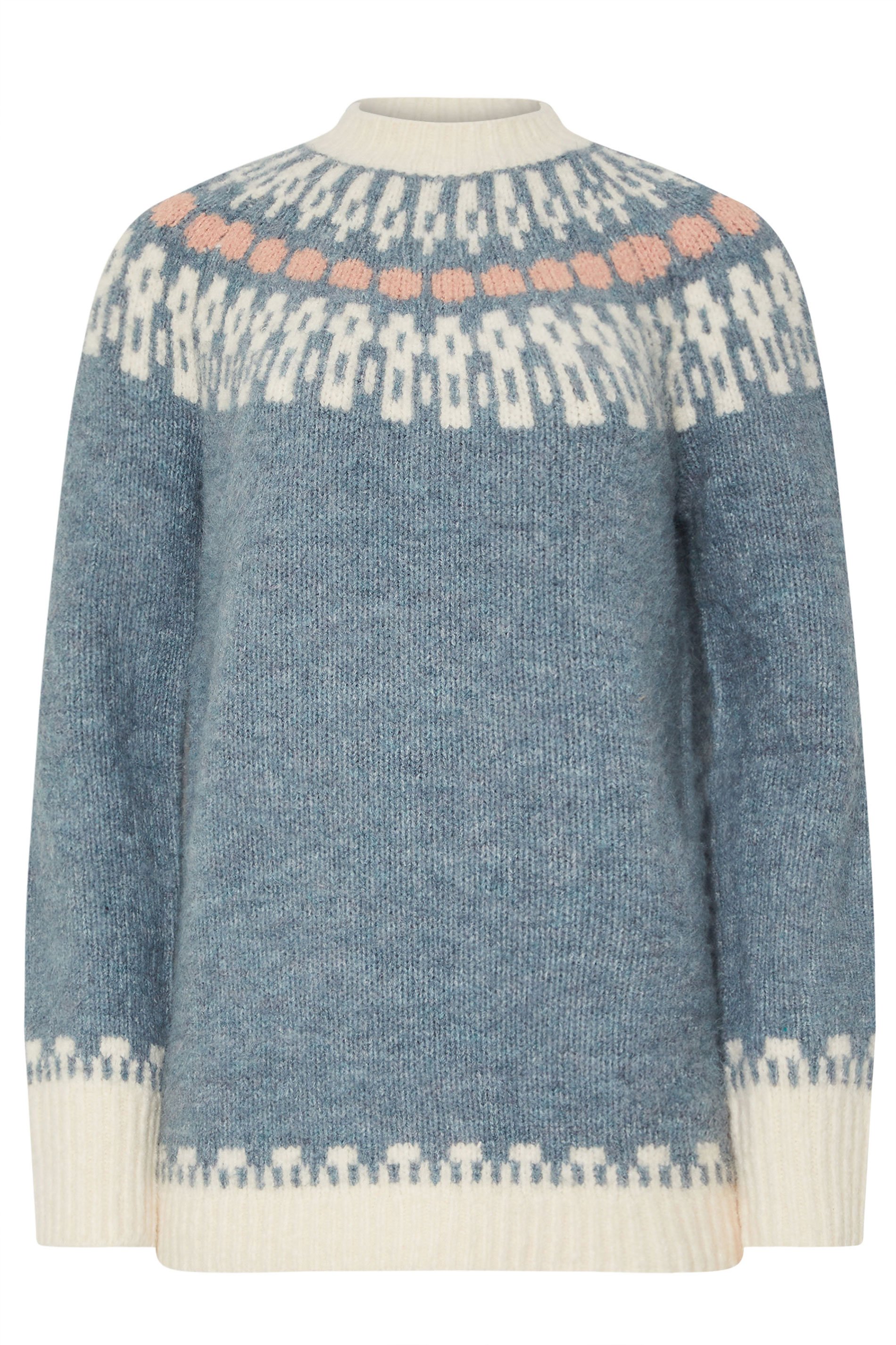 LTS Tall Blue Fairisle Knitted Jumper | Long Tall Sally 5