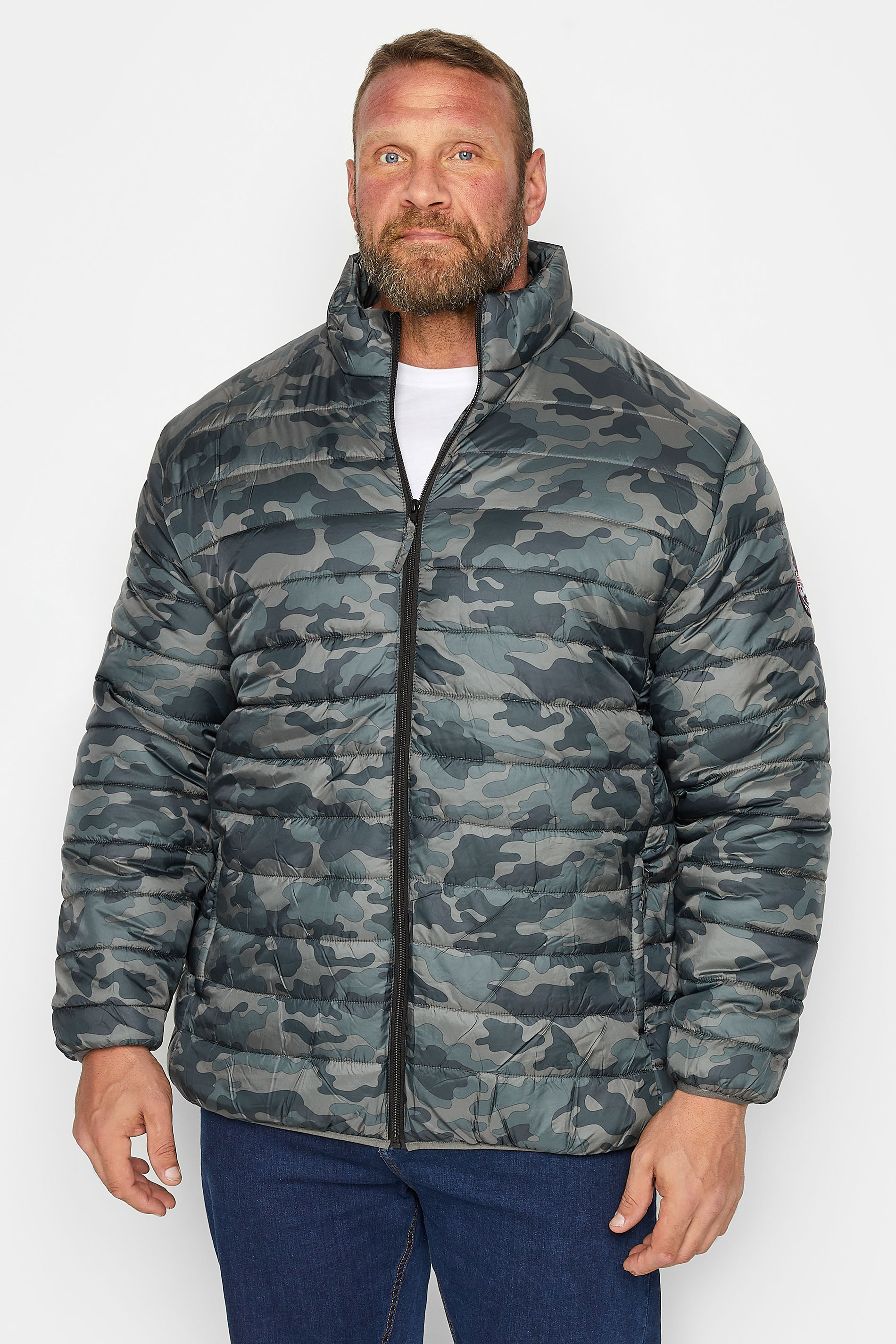D555 Big & Tall Green Camo Puffer Jacket | BadRhino 2