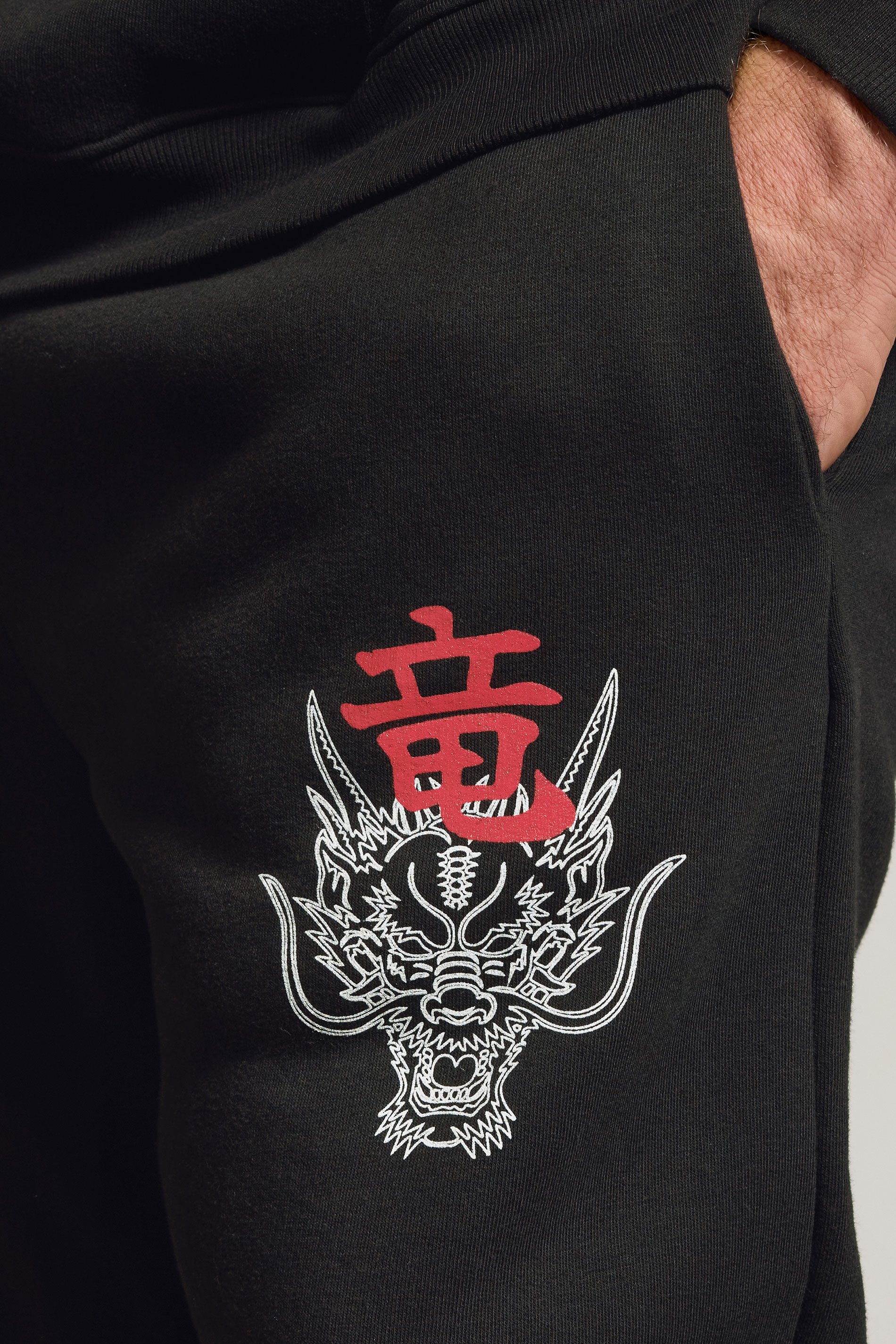 BadRhino Big & Tall Black Worldwide Print Joggers | BadRhino 4