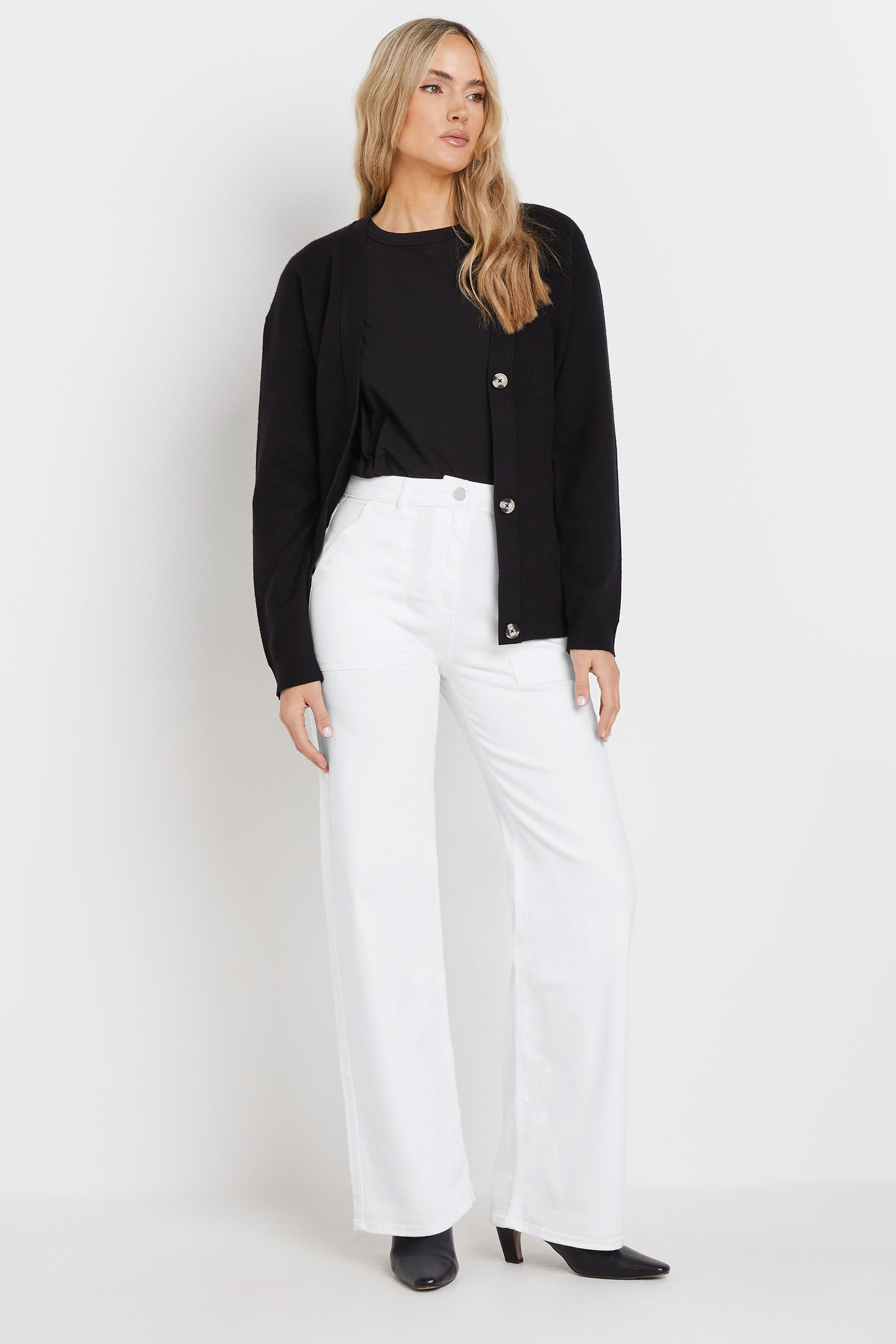 LTS Tall White Wide Leg Jeans | Long Tall Sally 1