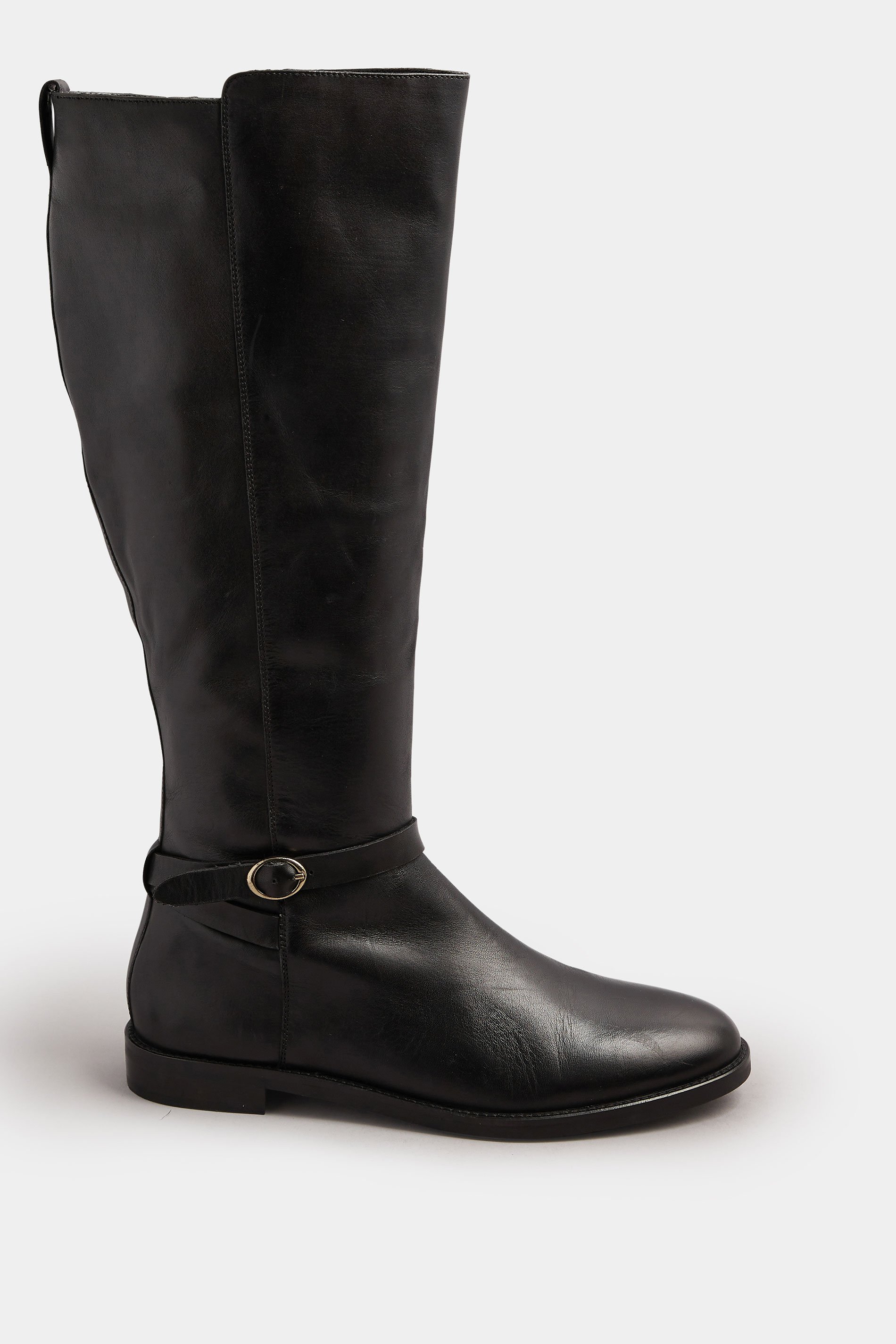 LTS Black Leather Knee High Riding Boot | Long Tall Sally 3