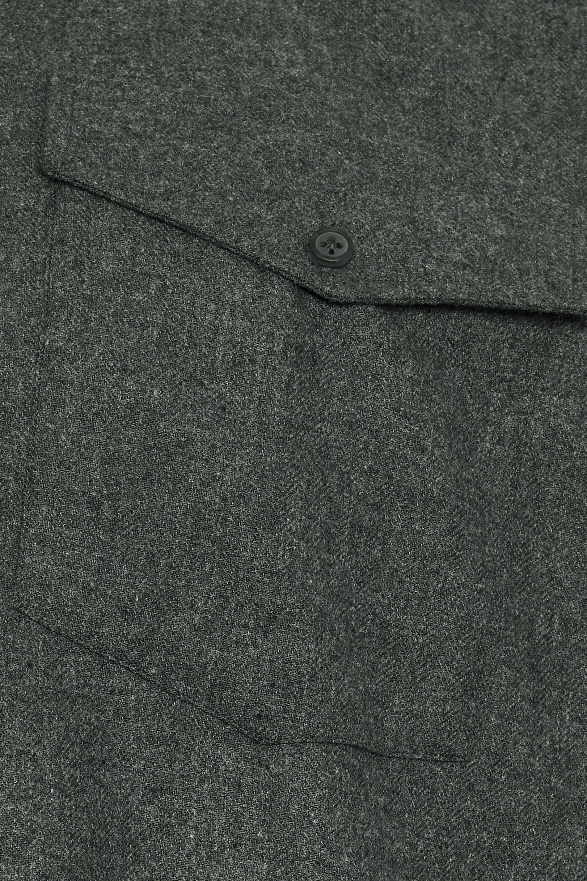 KAM Big & Tall Charcoal Herringbone Flannel Shirt | BadRhino 2