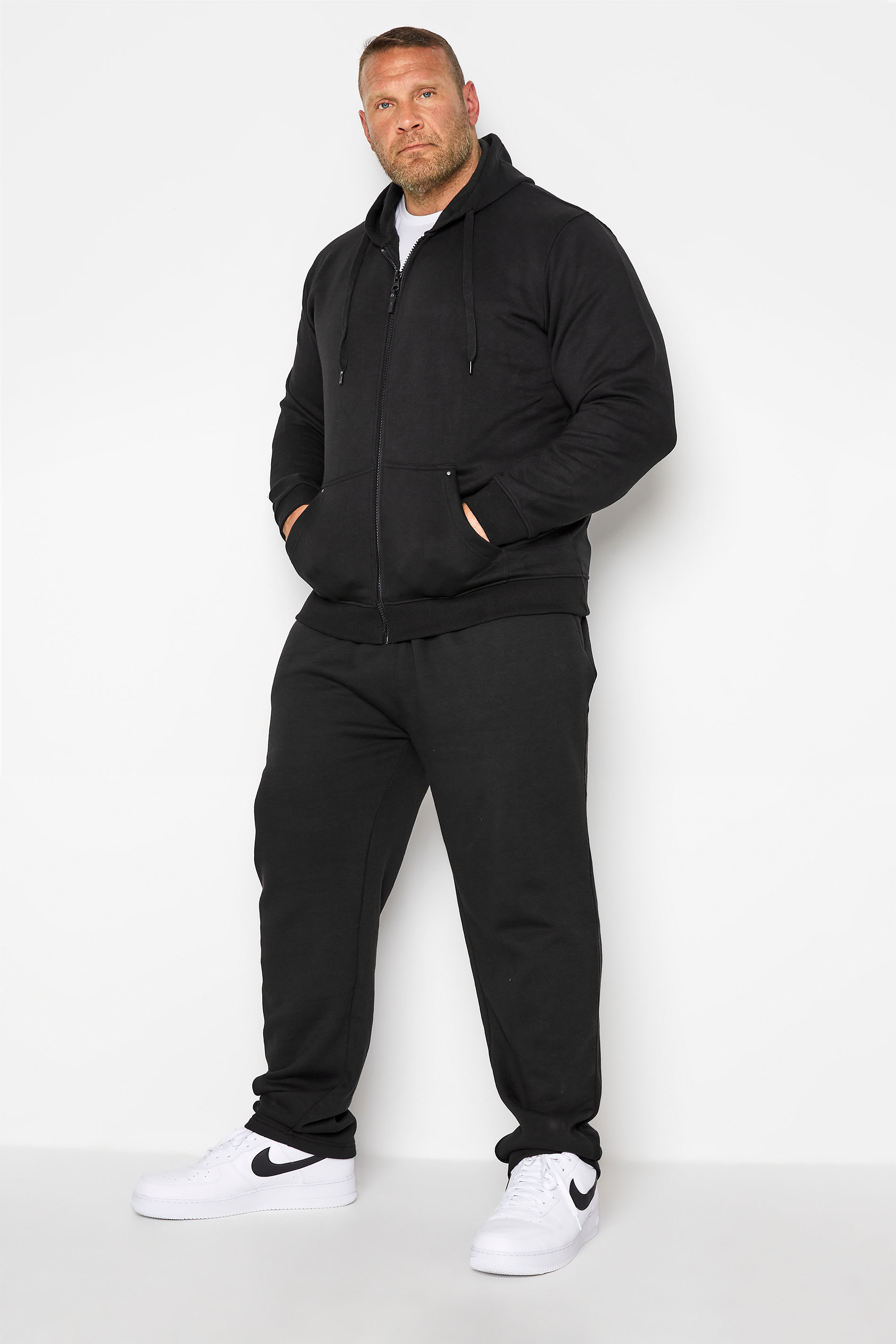 D555 Rockford Black Cantor Zip Through Hoodie | BadRhino 2