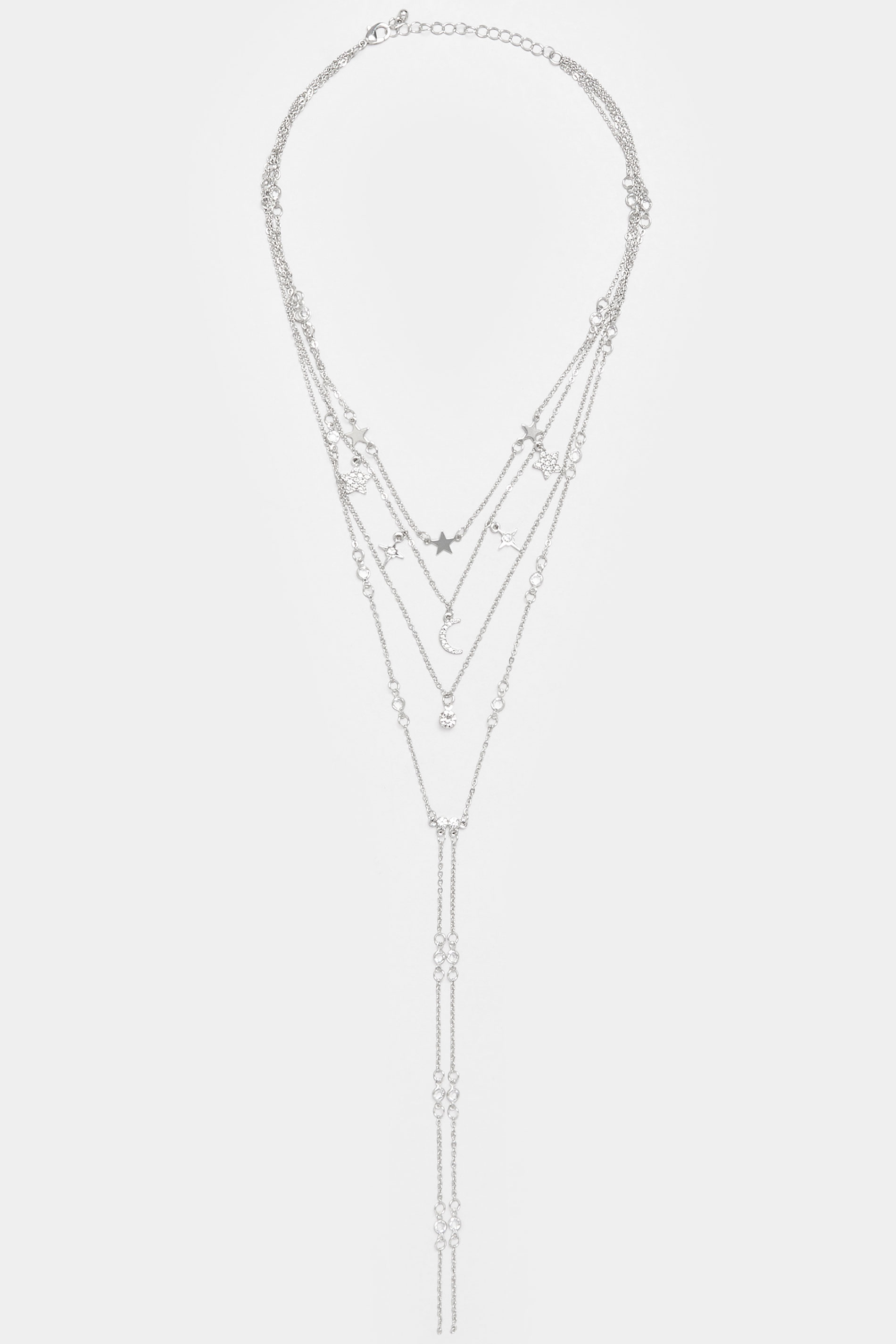 Silver Tone Multi Layer Celestial Necklace | Yours Clothing 2