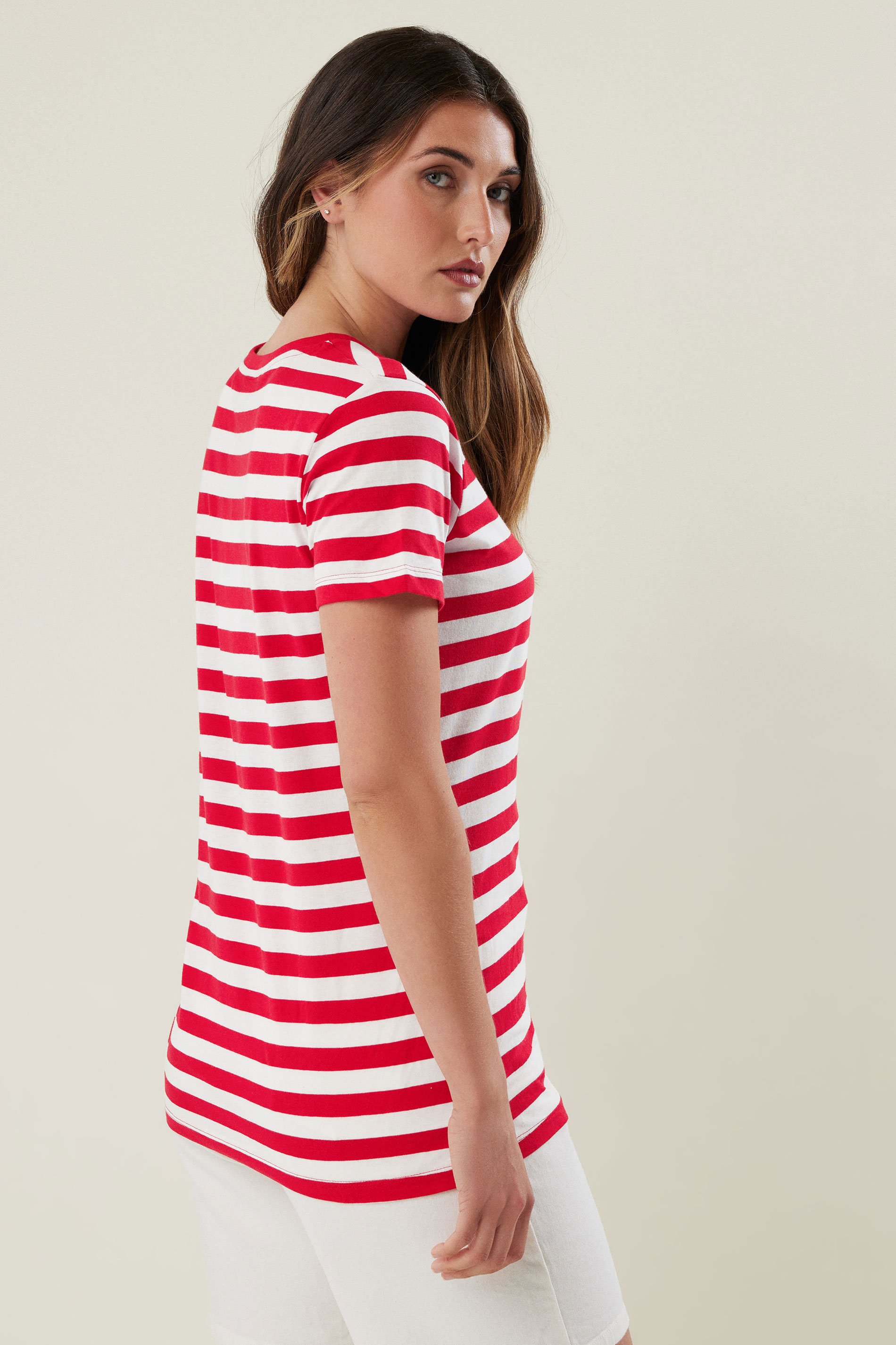 LTS Tall Red Striped Short Sleeve T-shirt | Long Tall Sally 4