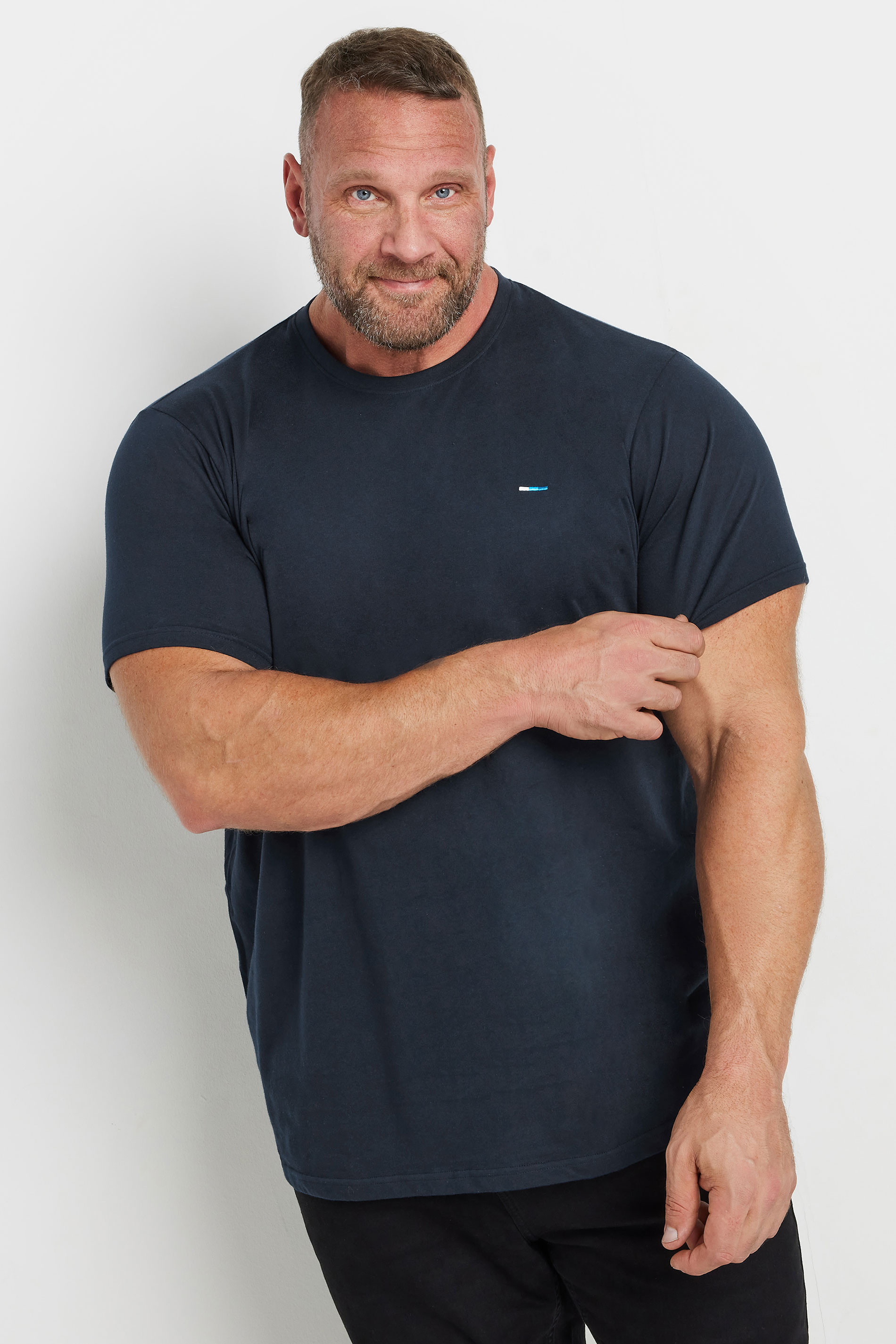 BadRhino Big & Tall 5 PACK Navy Blue & Blue Core T-Shirts | BadRhino 3