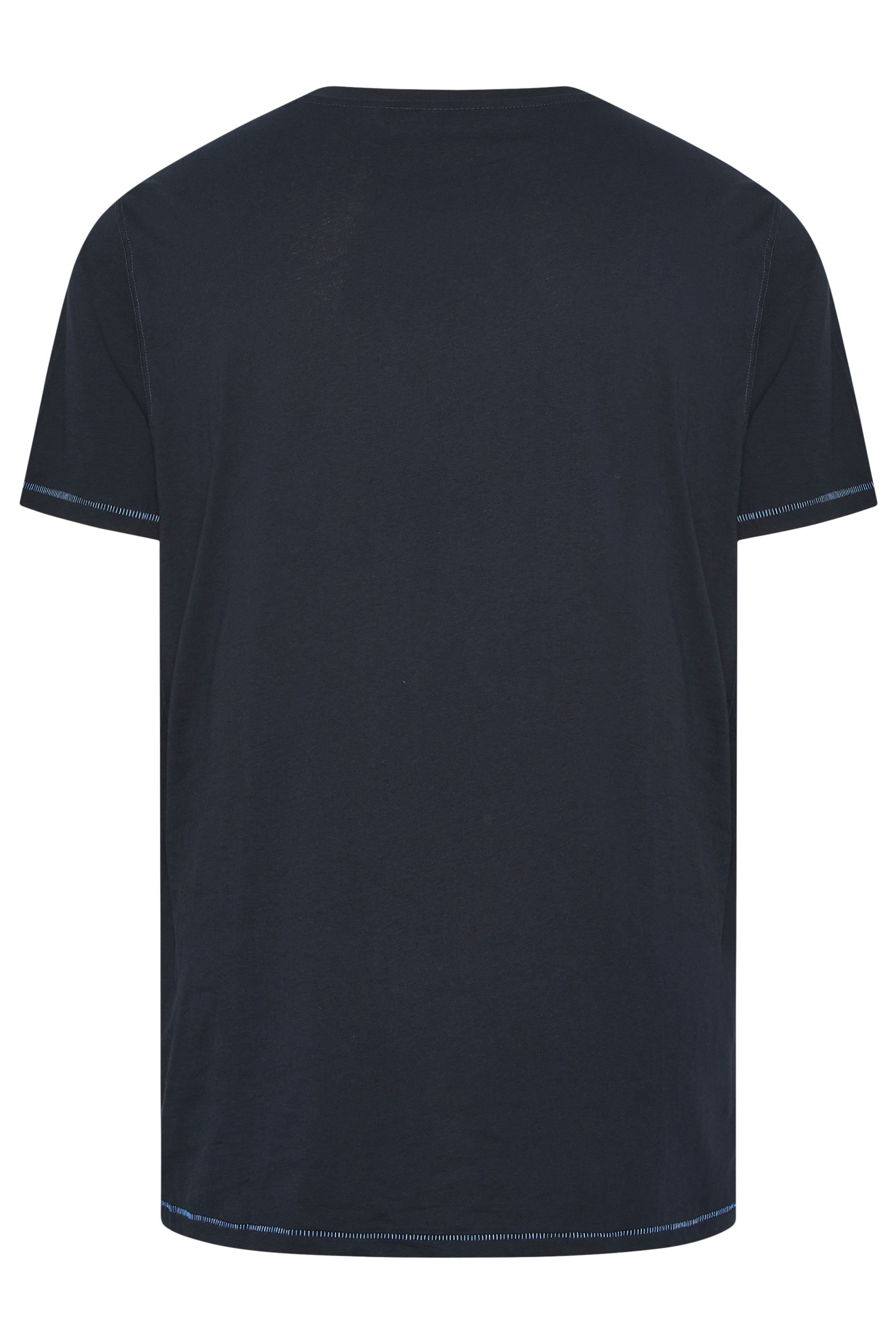 D555 Big & Tall Navy Blue Gas Monkey Graphic Print T-Shirt | BadRhino 4