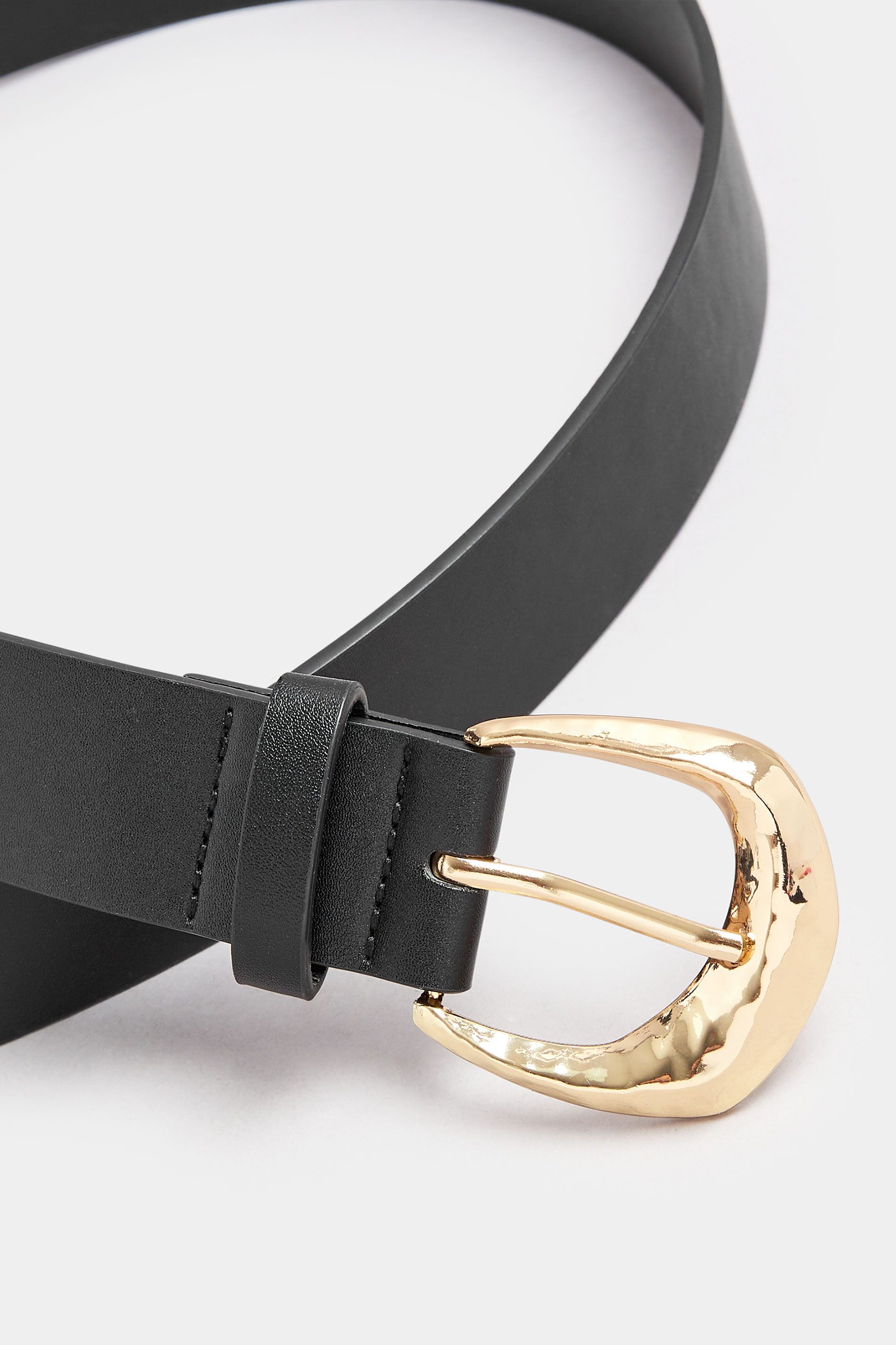 Black Textured Buckle Belt | Yours Clothing 3