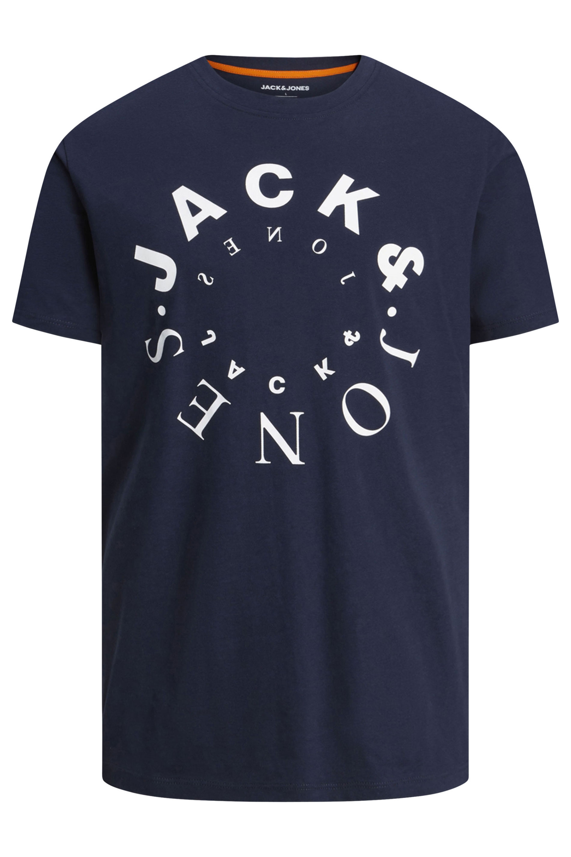 JACK & JONES Big & Tall 5 PACK White & Green Logo Printed T-Shirts | BadRhino 6