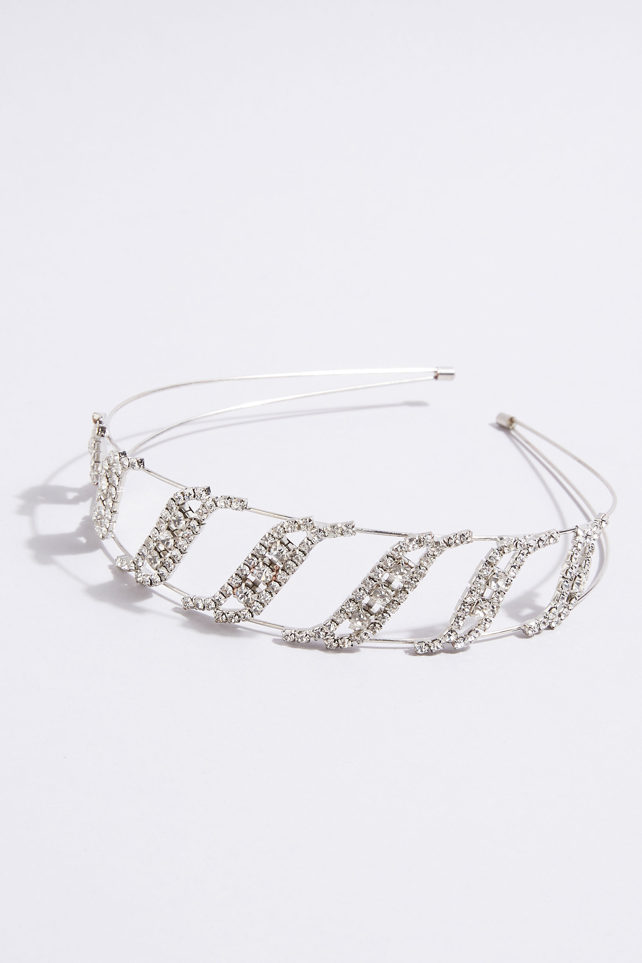 Silver Diamante Swirl Headband | Yours Clothing  3
