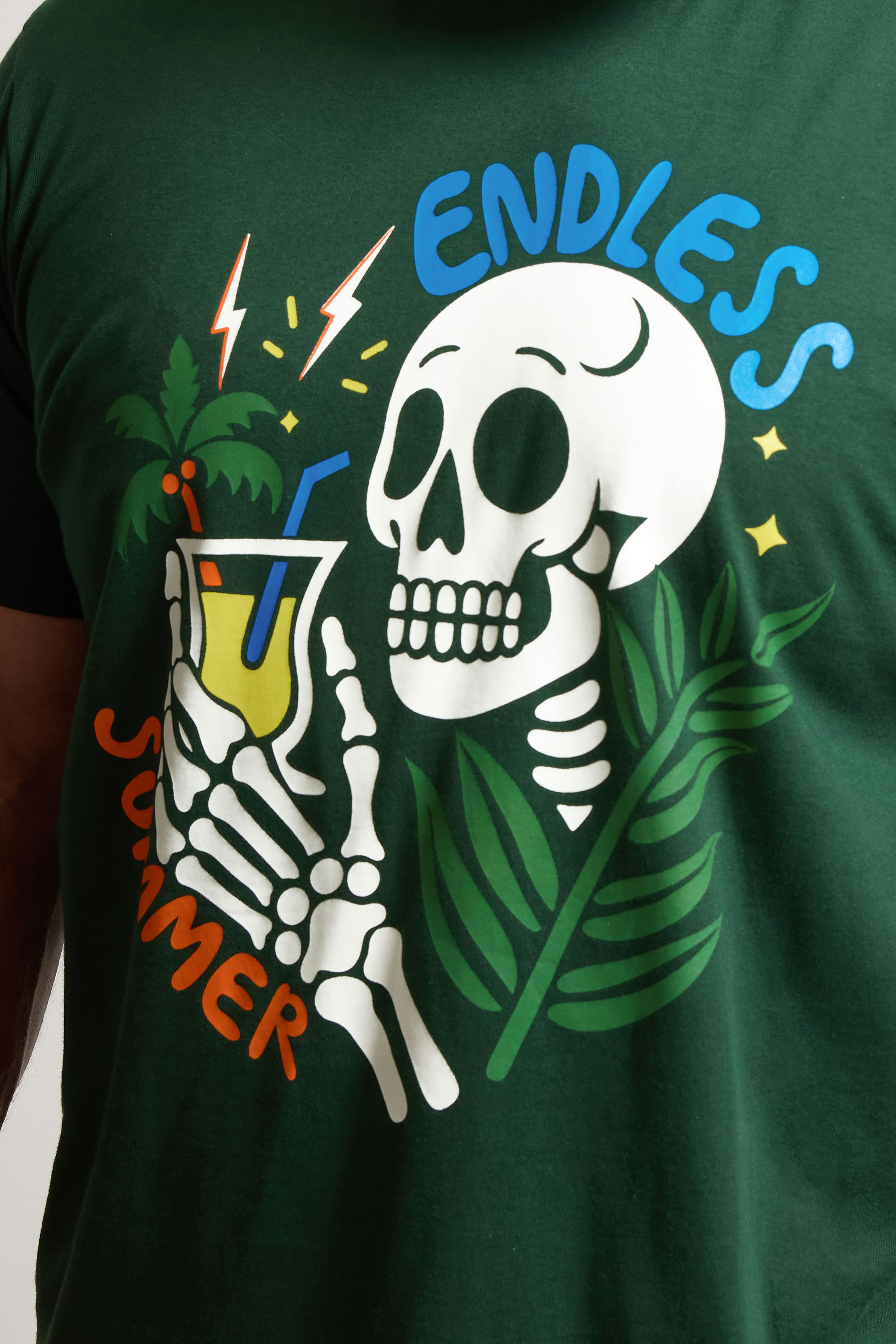 BadRhino Big & Tall Green 'Endless Summer' Graphic T-Shirt | BadRhino 4