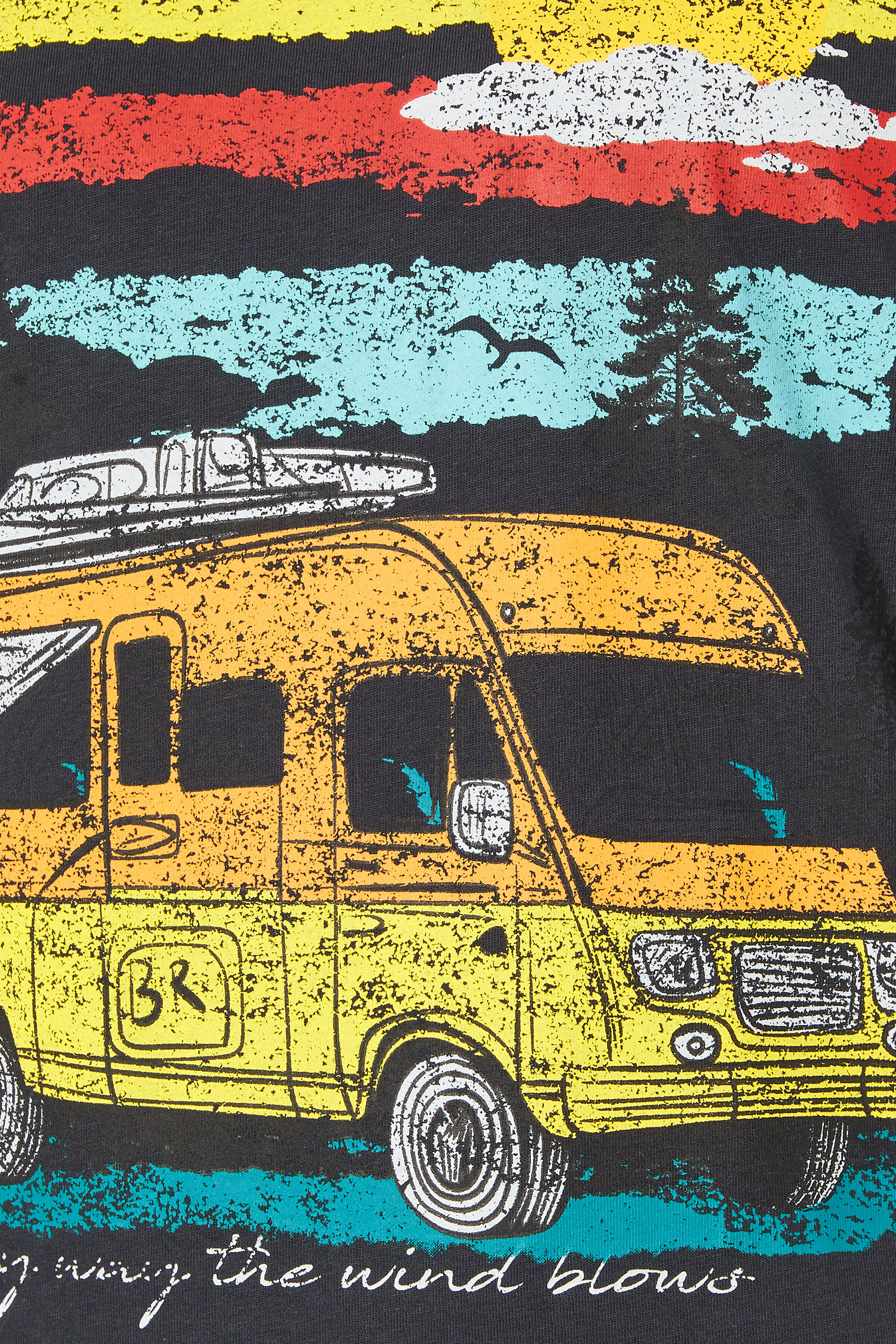 BadRhino Big & Tall Ebony Grey Camper Graphic T-Shirt | BadRhino 5