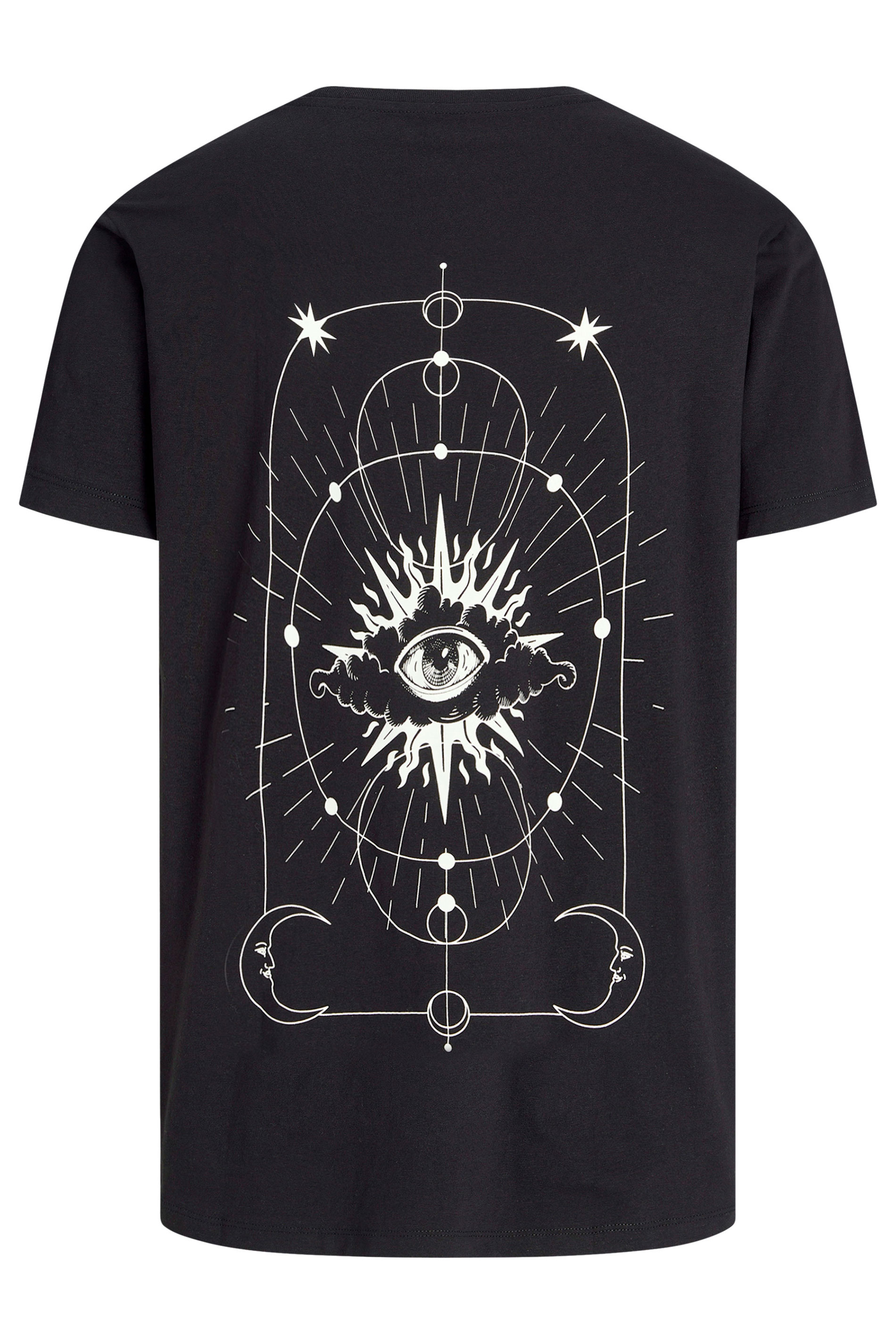 JACK & JONES Big & Tall Black 'Eye' Print T-Shirt | BadRhino 5
