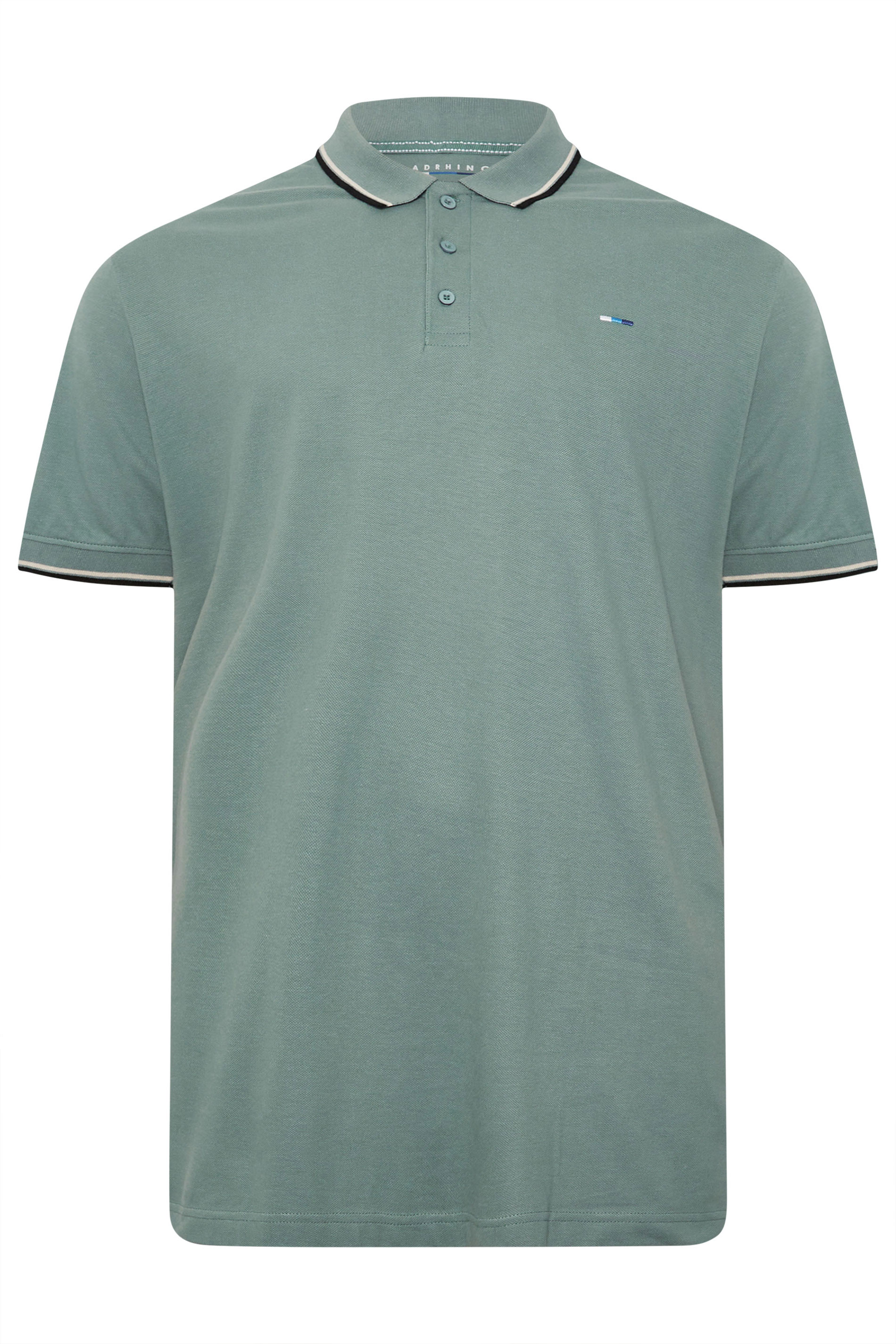 BadRhino Big & Tall Green Tipped Core Polo Shirt | BadRhino 6
