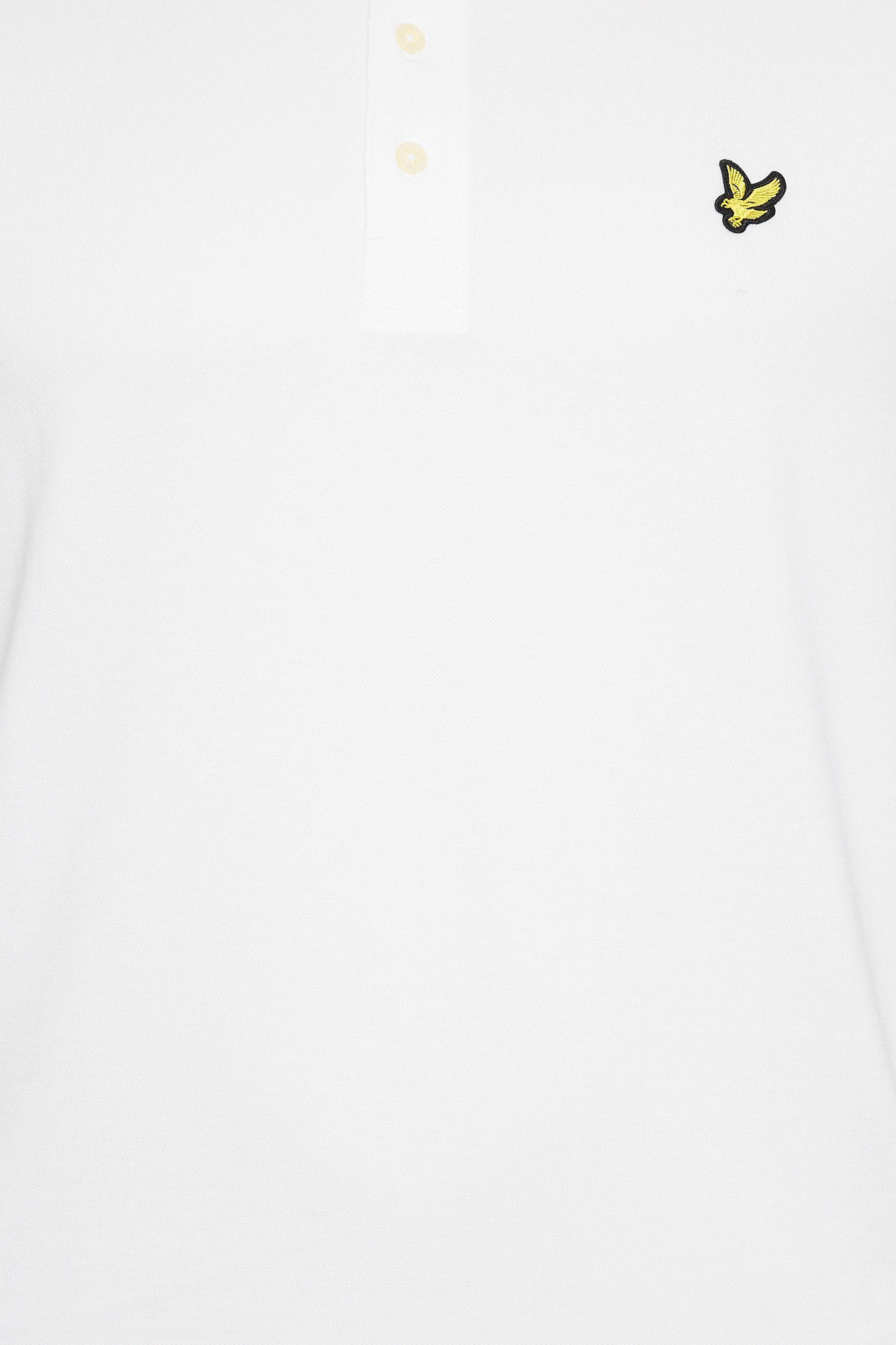 LYLE & SCOTT White Logo Polo Shirt | BadRhino 1