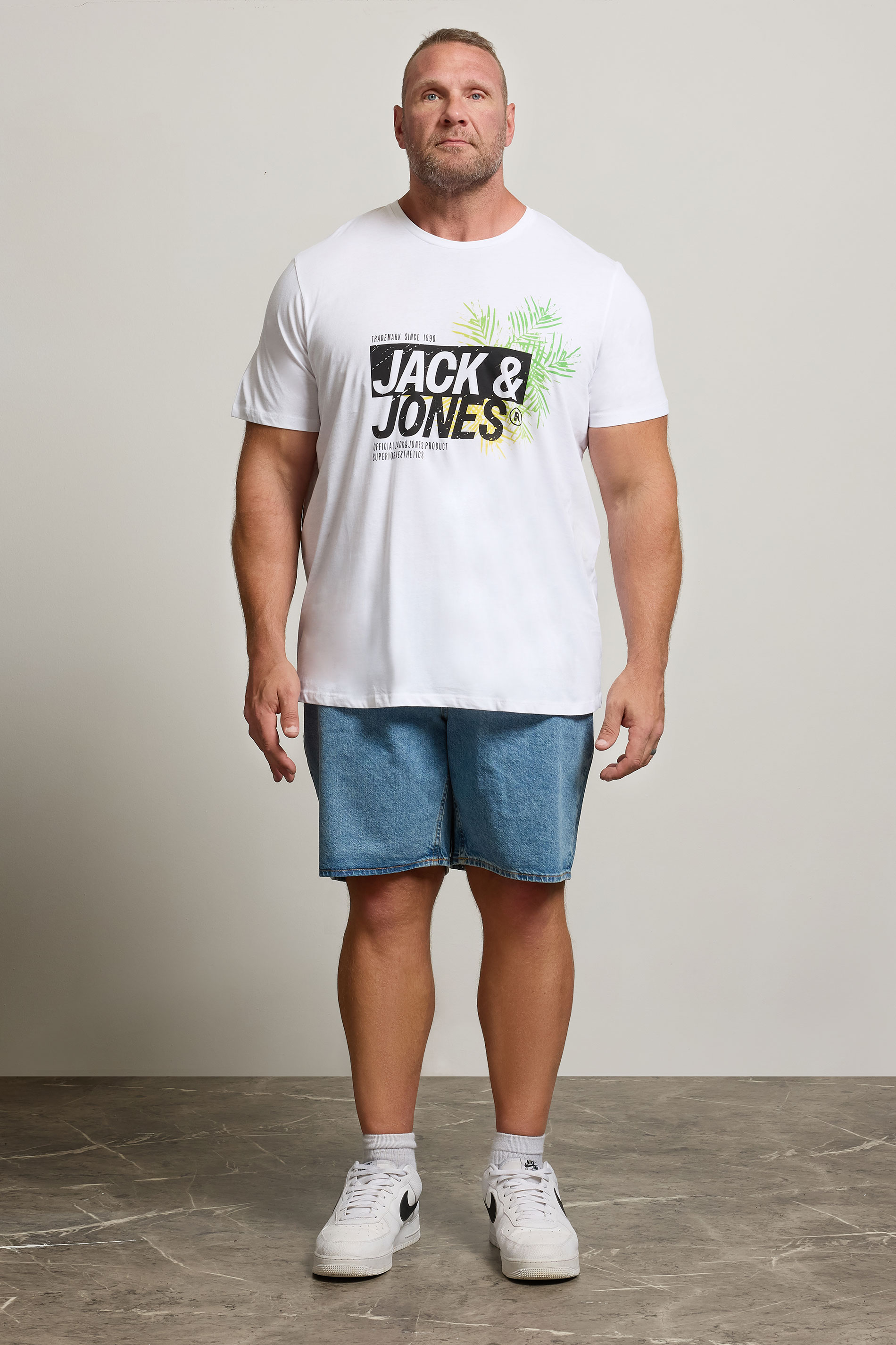 JACK & JONES Big & Tall 2 Pack Blue & Black Tony Shorts | BadRhino 3